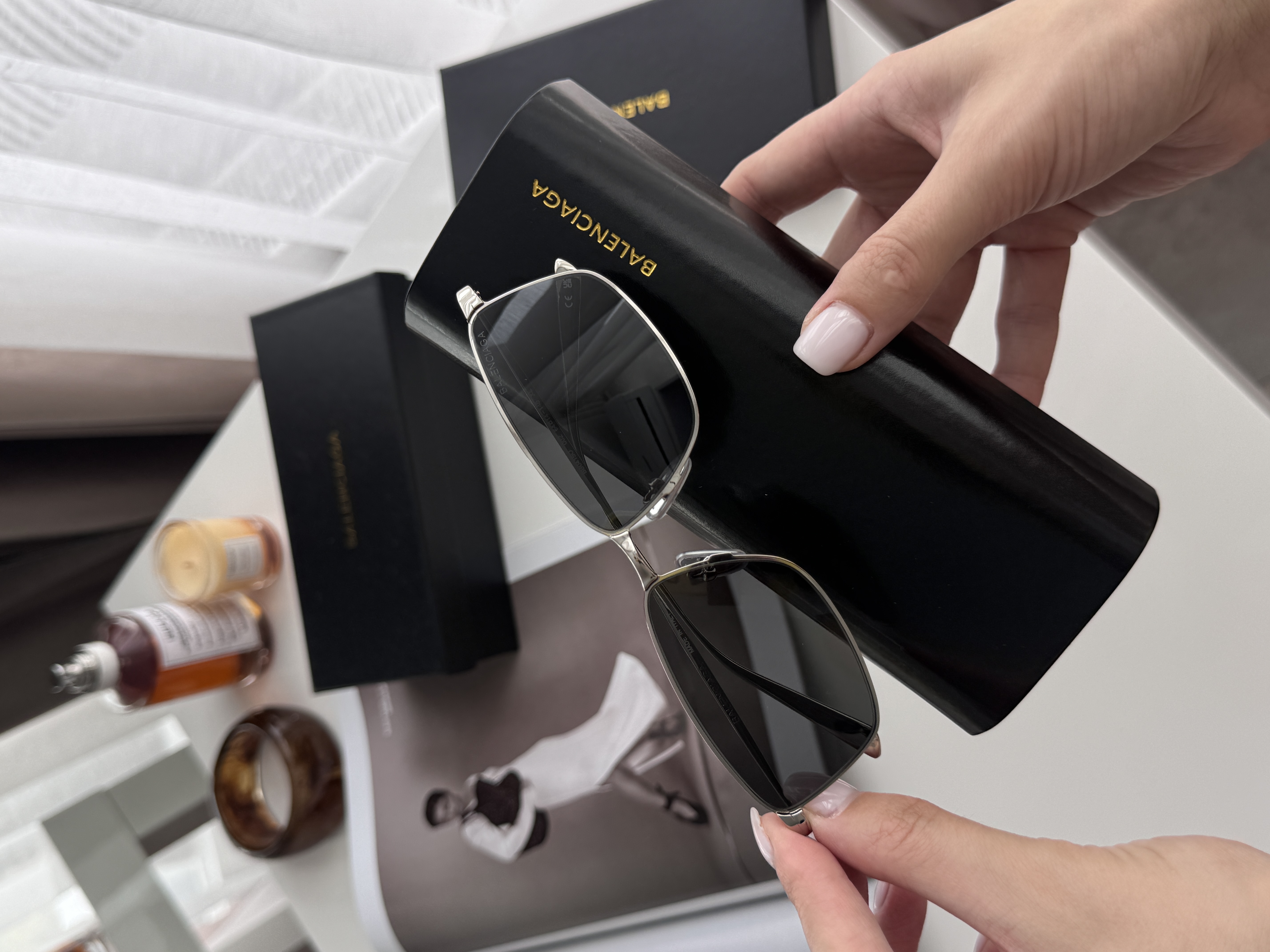 Balenciaga Black/Silver BB0415O 002 XL 64/14/145