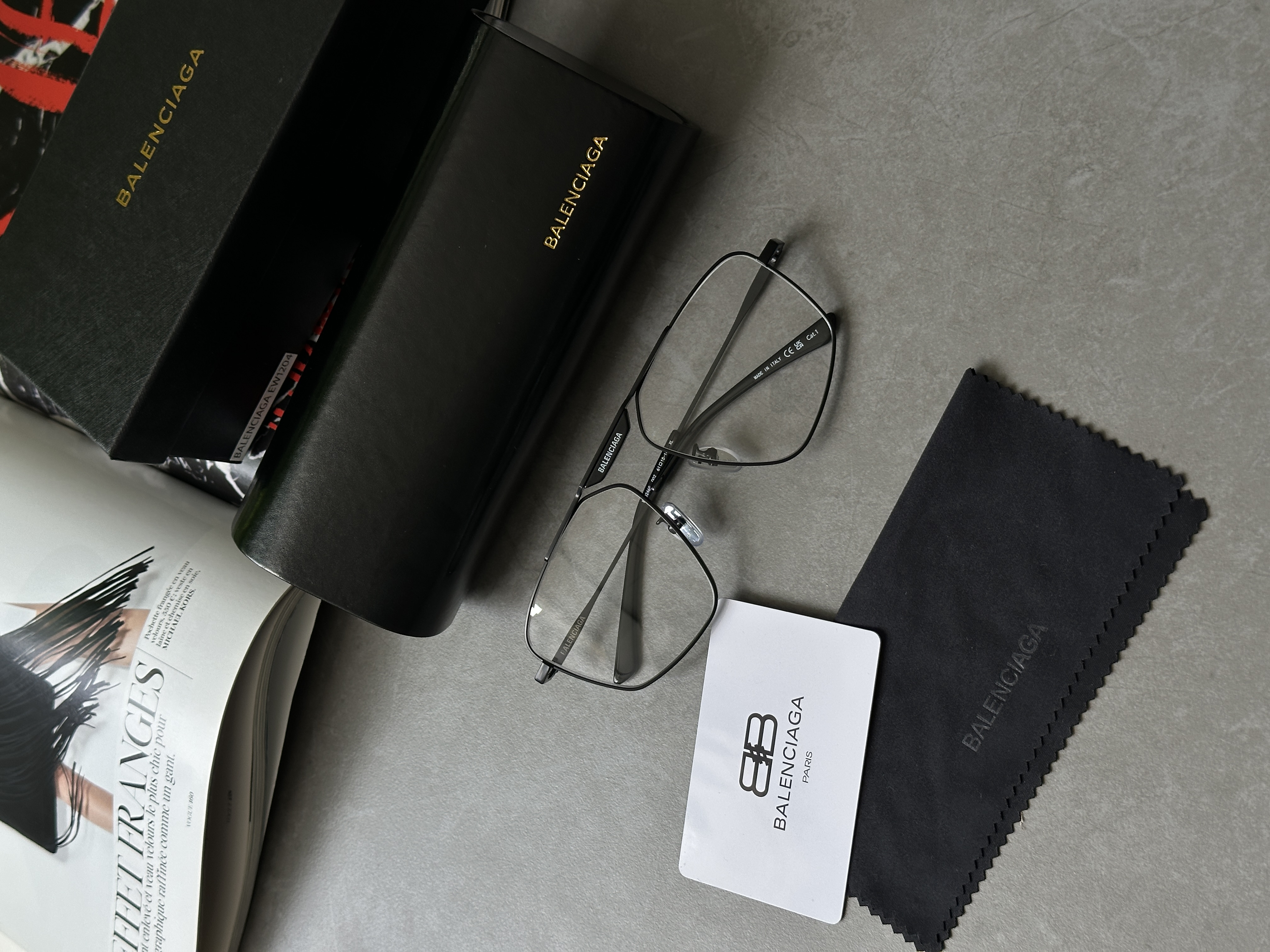 Balenciaga Clear/Black BB0246S 002 61/15/145 XL