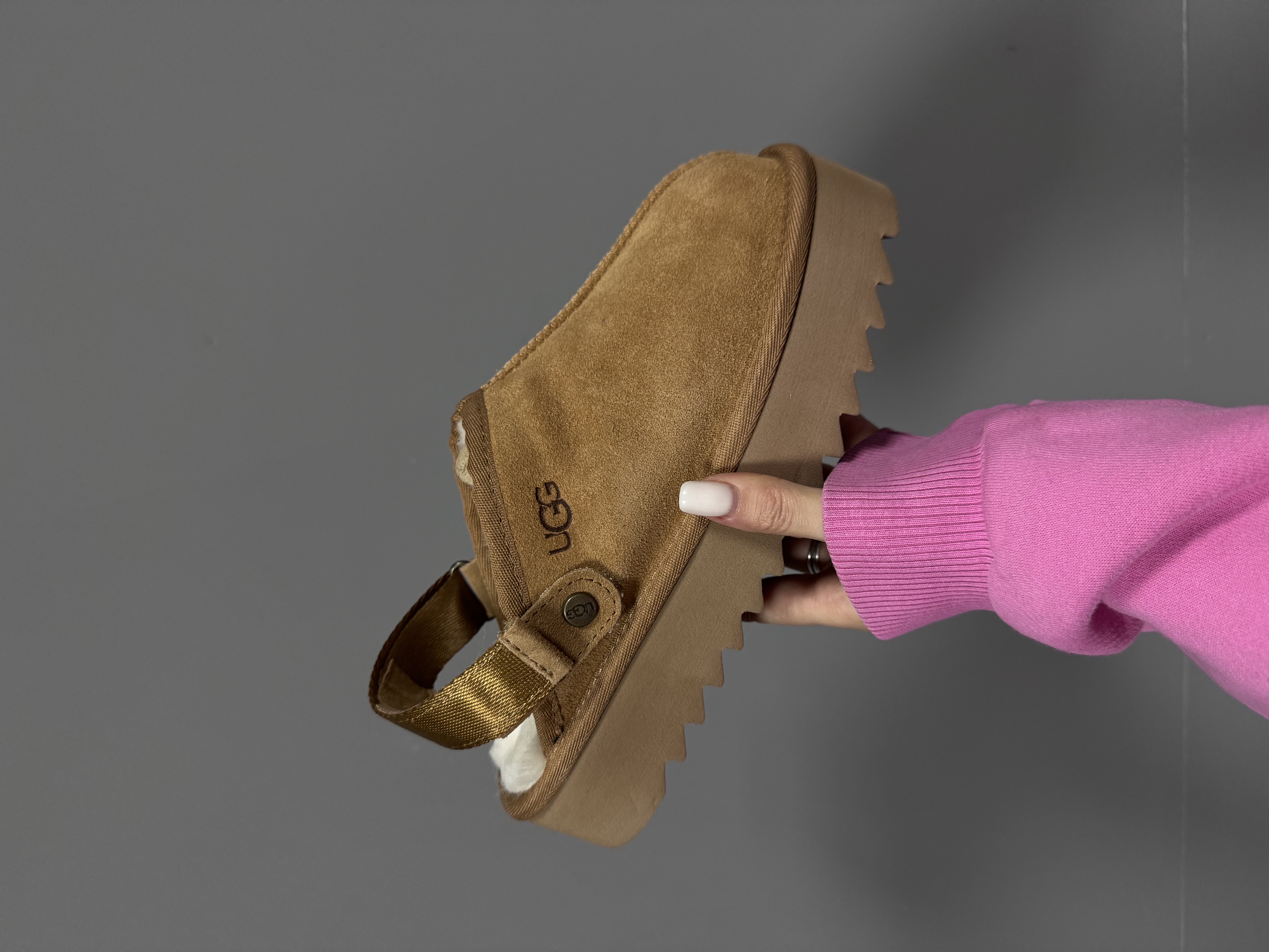 UGG LANAH CLOG PLATFORM CHESTNUT premium