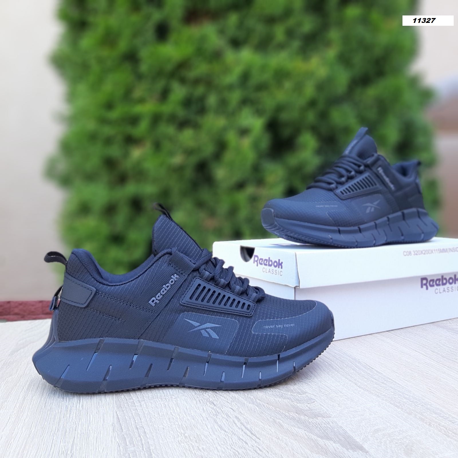 Кроссовки Reebok ZIG never say never черные с сірим мужские текстильные демисезонные повседневные на шнуровке
