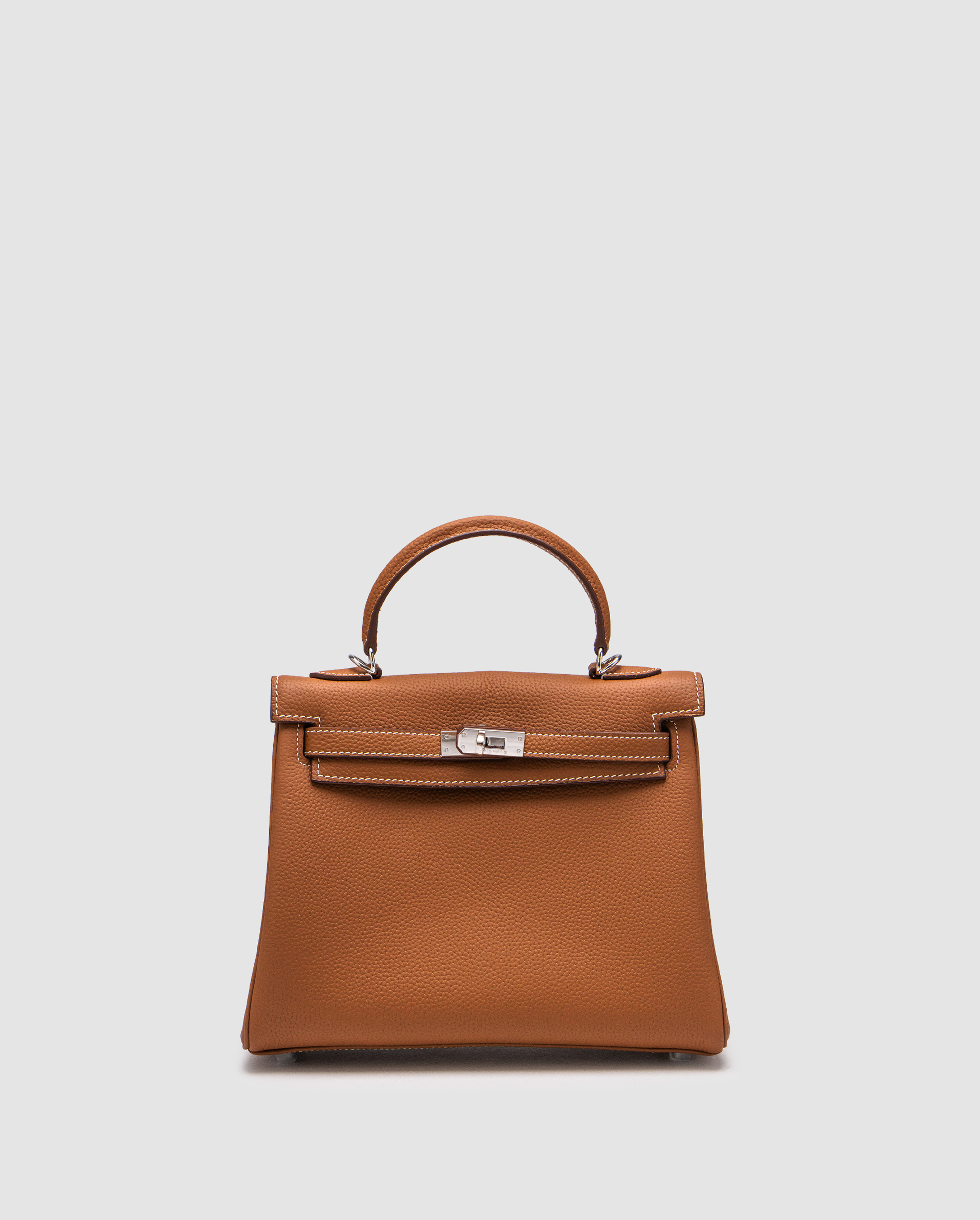 Hermes Kelly 25 Brown/Silver