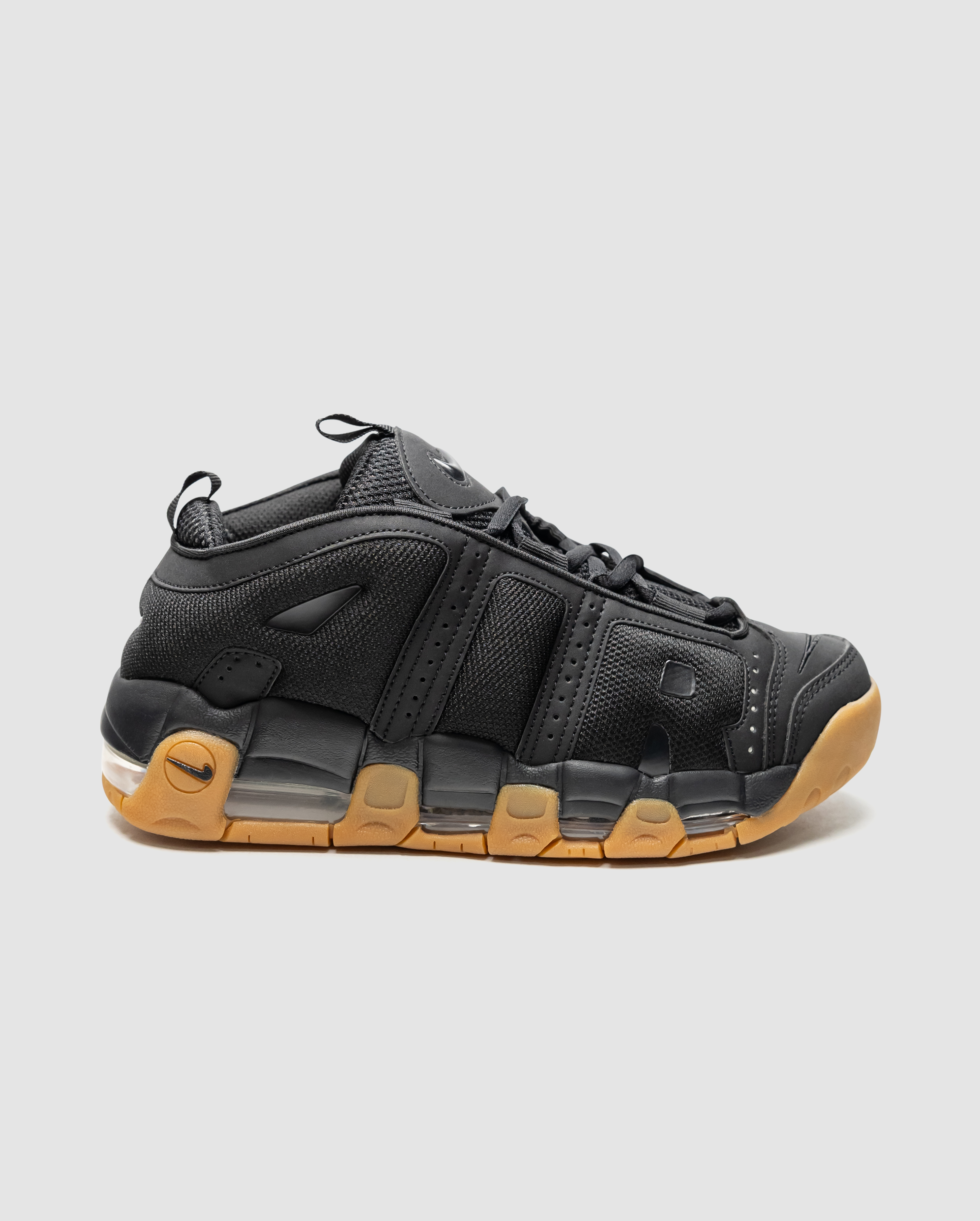 Nike Air More Uptempo Low Black-Gum Med Brown