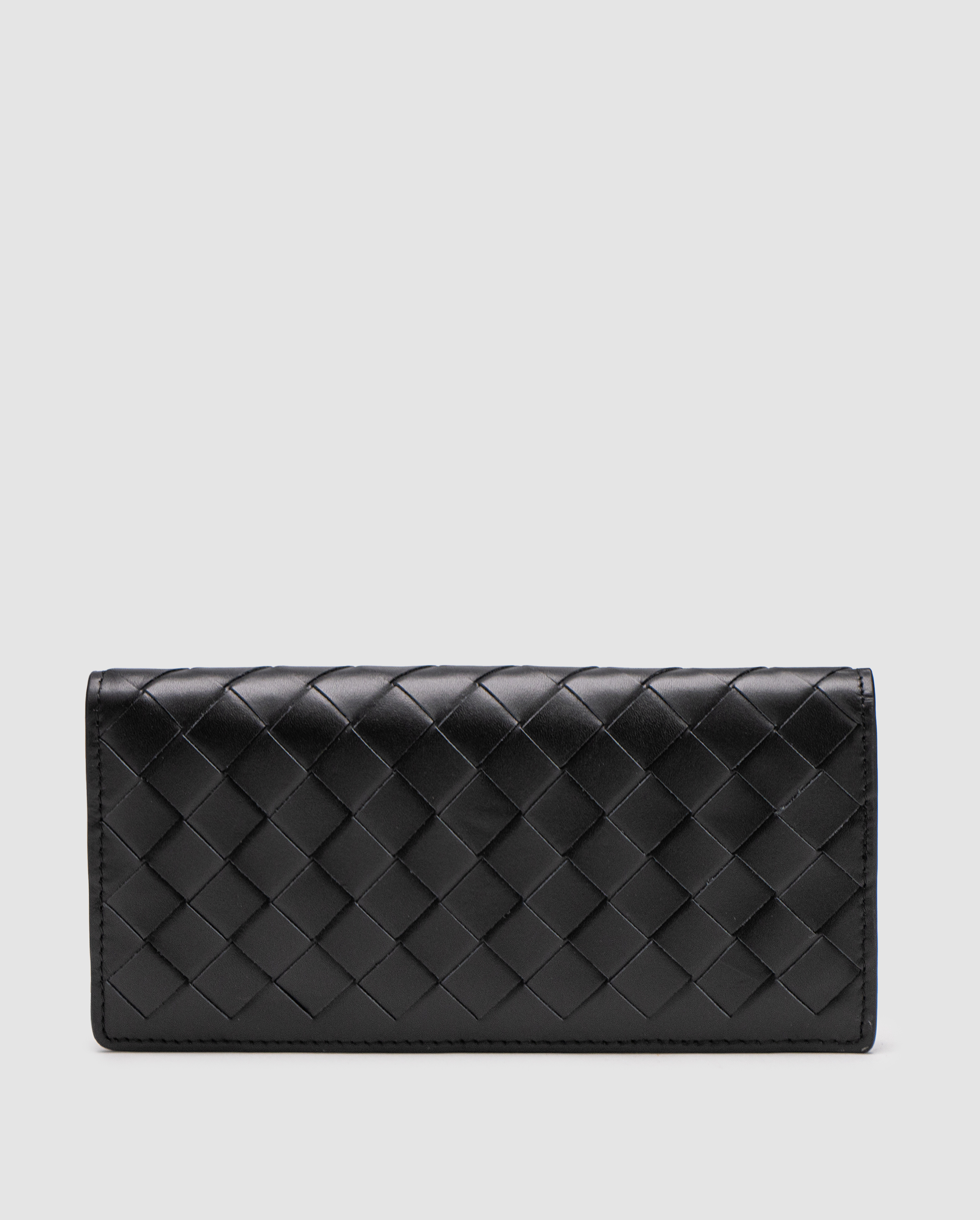 Bottega Veneta Intrecciato Bi-Fold Wallet Large Black