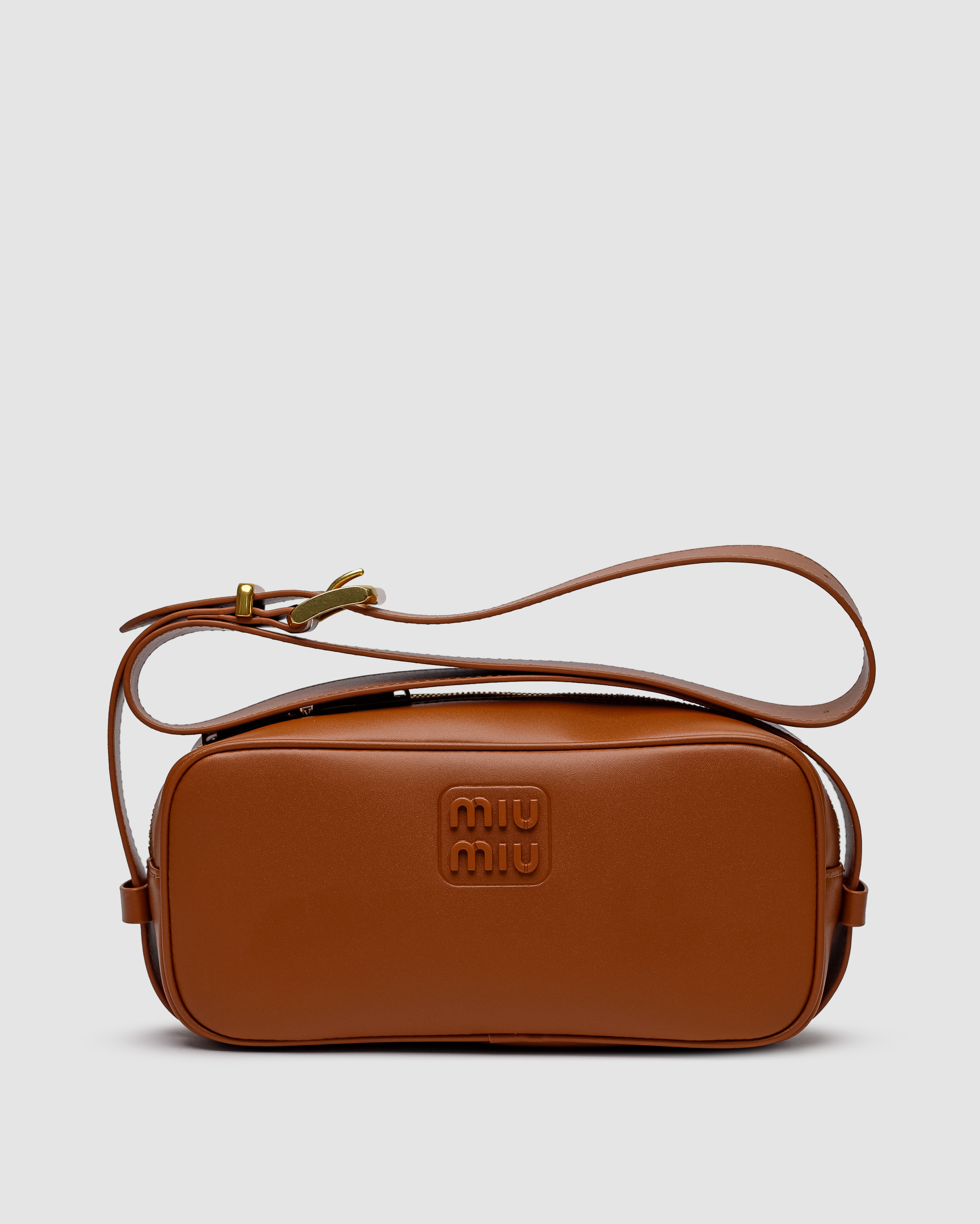 MiuMiu Nappa Leather Shoulder Bag Brown