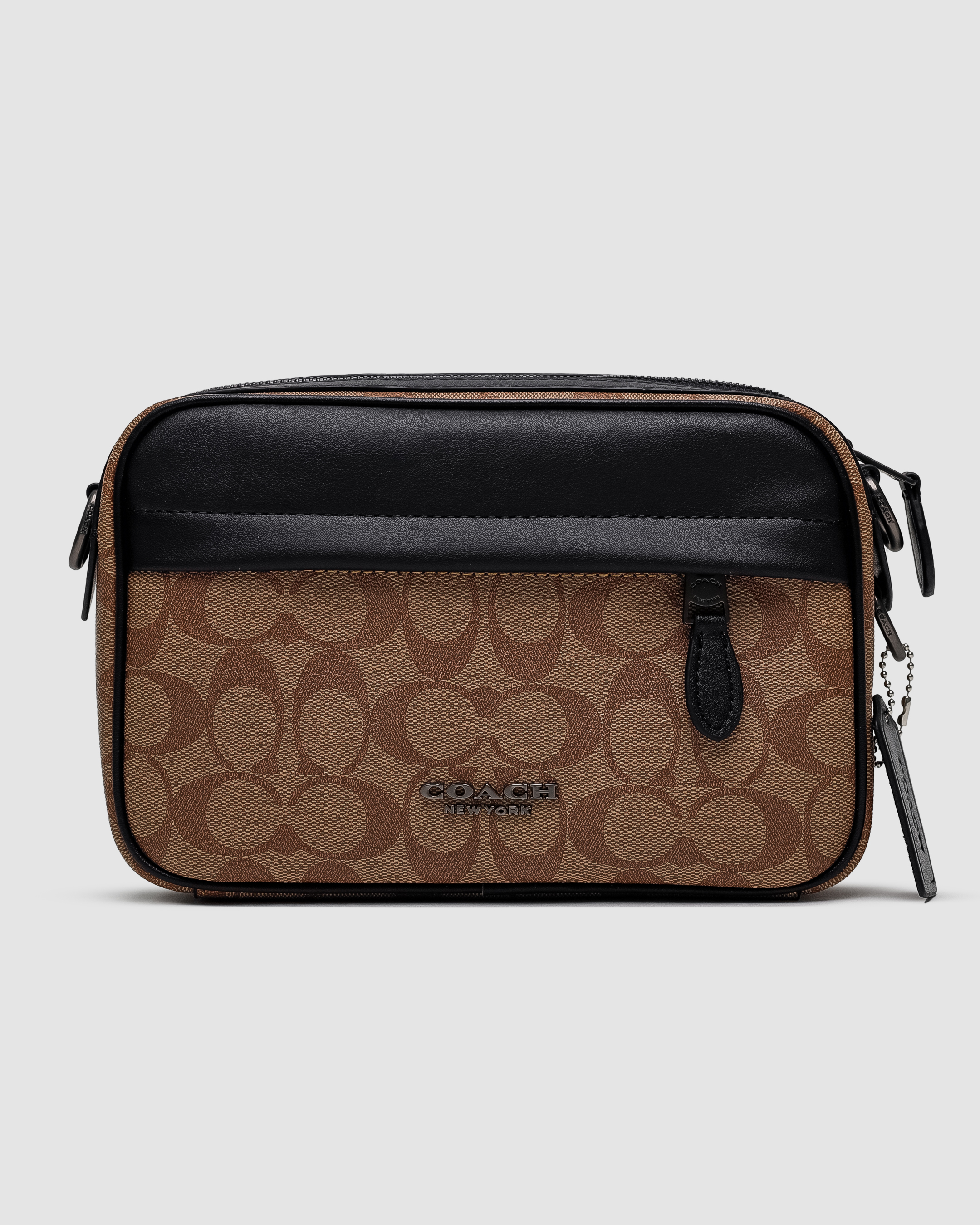 Coach Academy Crossbody Signature Canvas Khaki