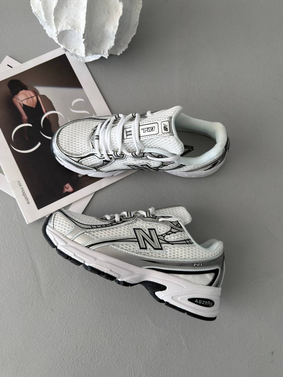 New Balance 740 White Silver Black