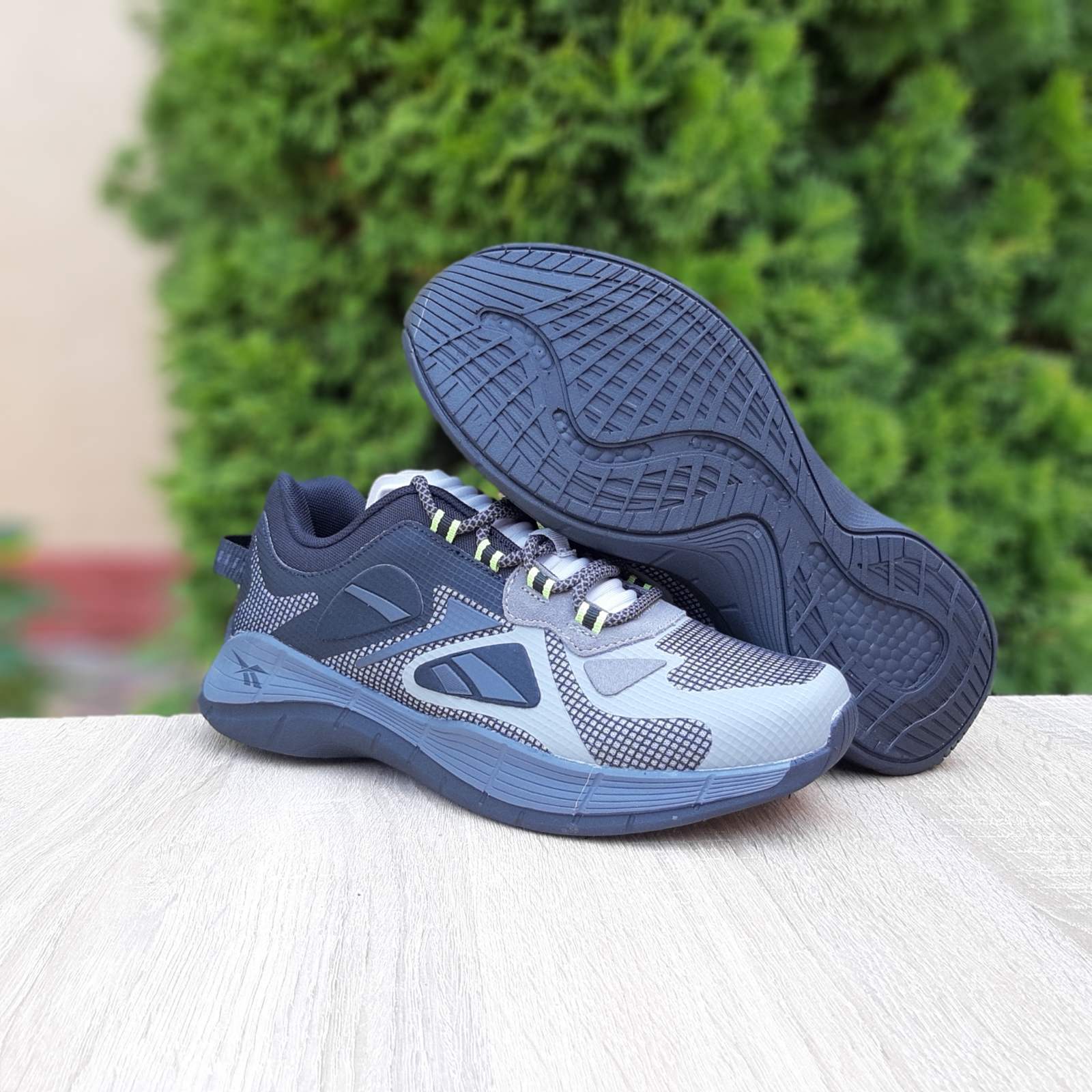 Кроссовки Reebok Zig Kinetica серые с чорним мужские демисезонные повседневные на шнуровке спортивная обувь