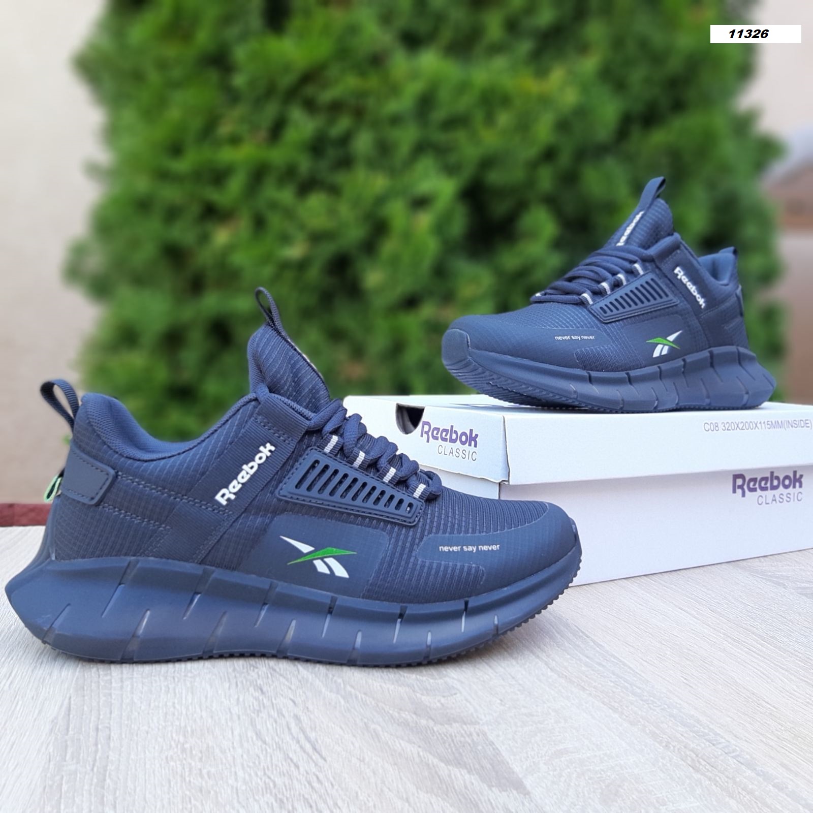 Кроссовки Reebok ZIG never say never серые с салатовим мужские текстильные демисезонные повседневные