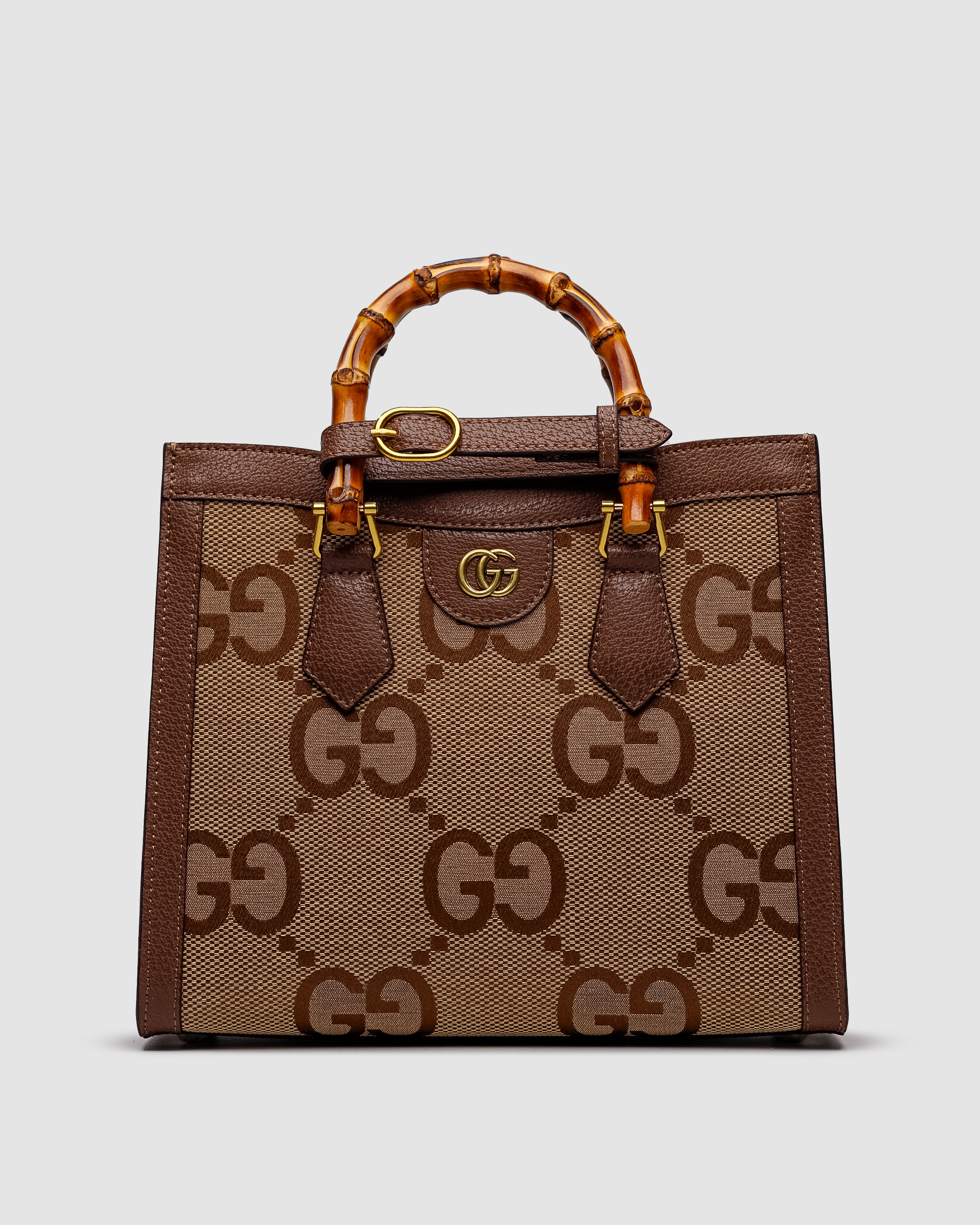 Gucci Diana Jumbo GG Medium Tote Bag Beige Gold