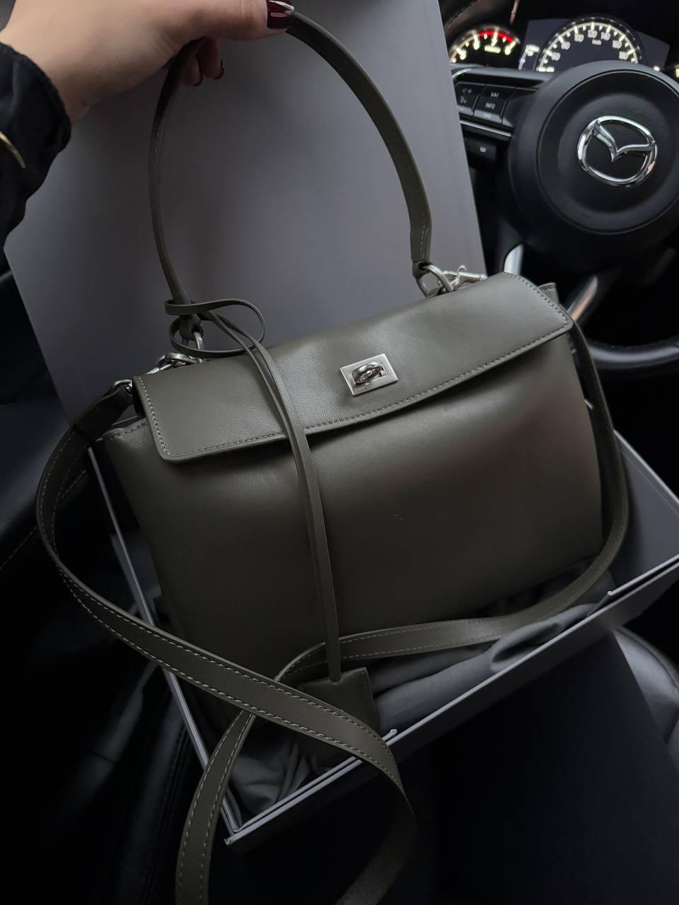 Balenciaga Rodeo Olive/Silver