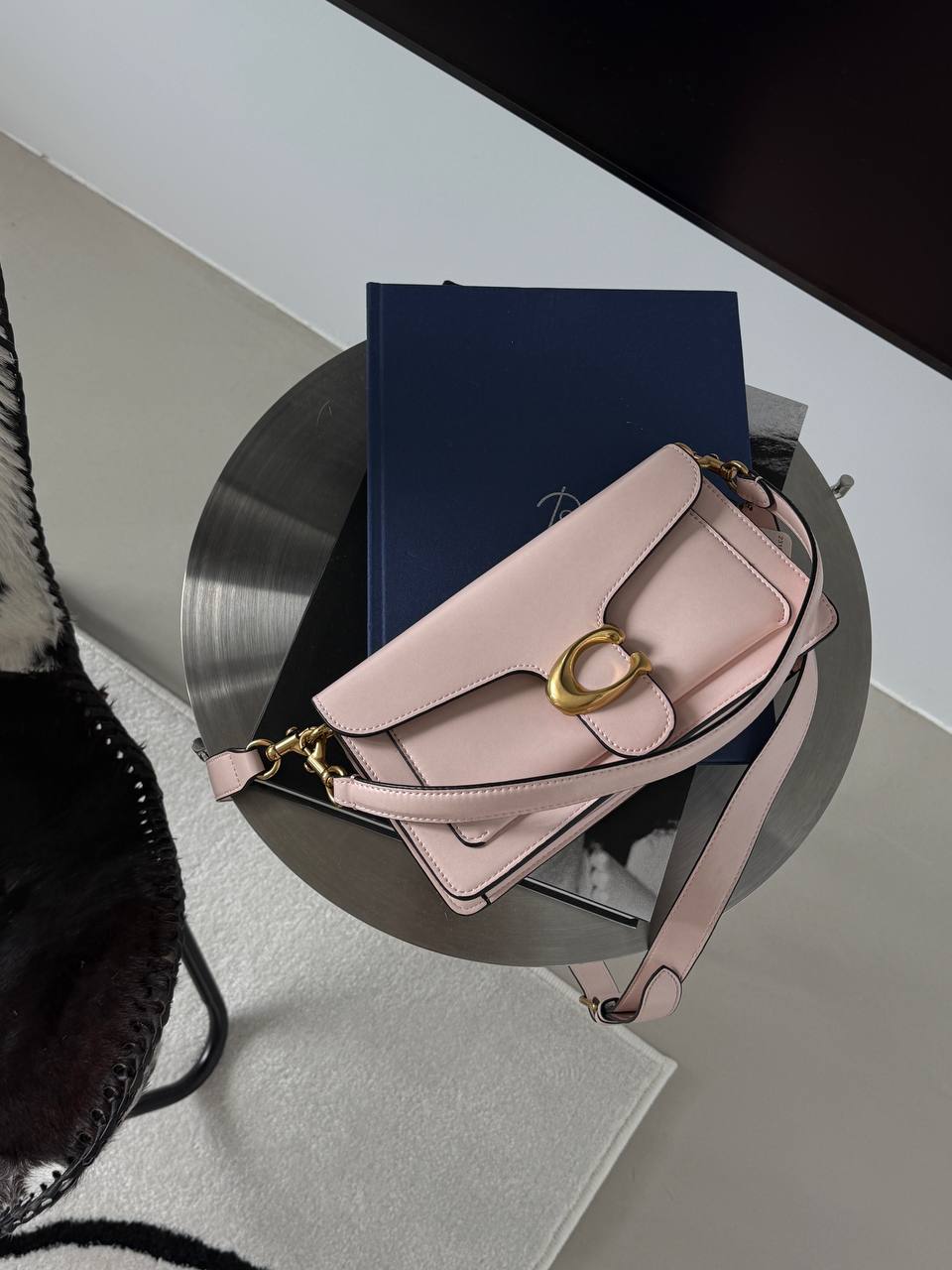 Coach Tabby Shoulder Bag 26 Pink/Gold (магнітна коробка)