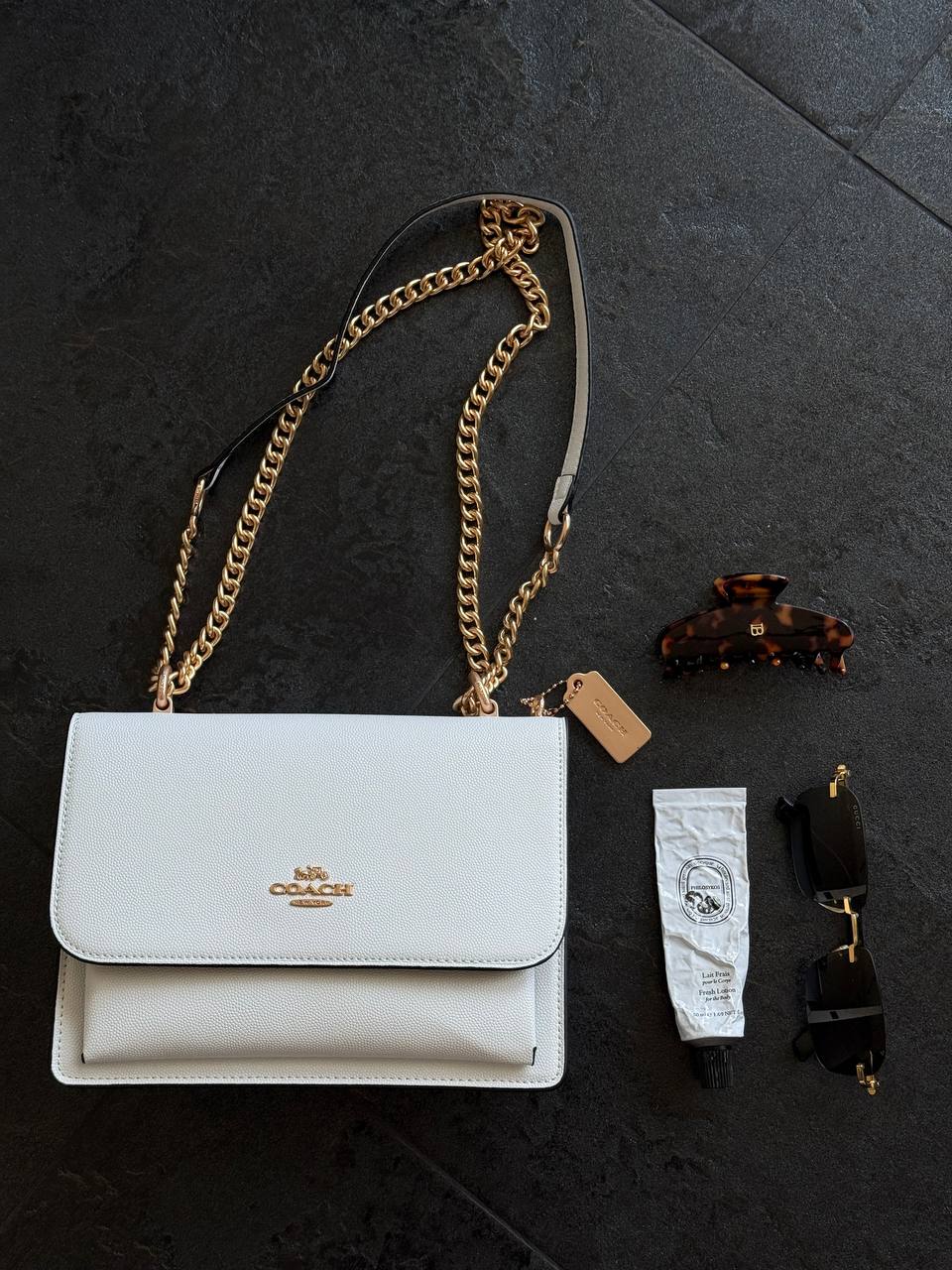 Coach Mini Klare Crossbody in White/Gold