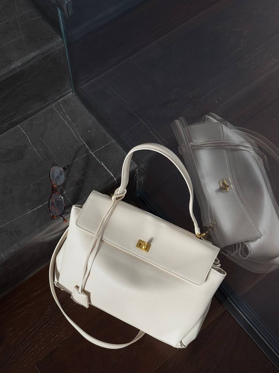 Balenciaga Rodeo Large White/Gold
