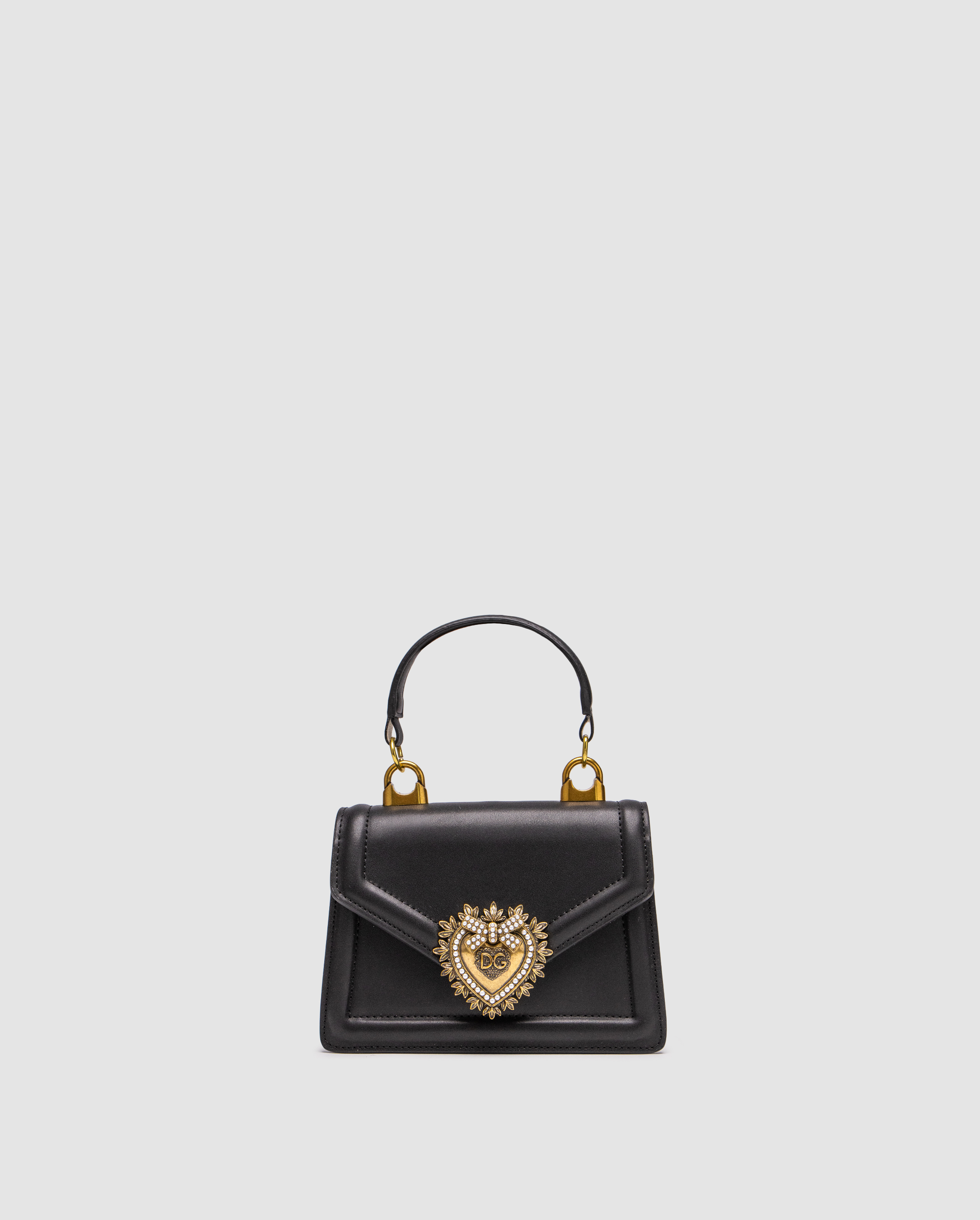 Dolce&Gabbana Small Smooth Calfskin Devotion Bag Black