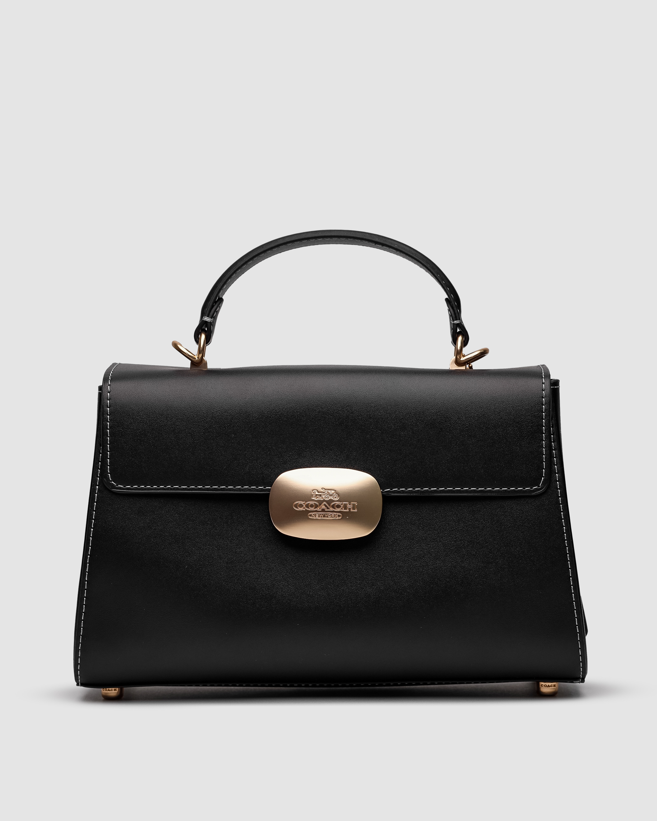 Coach Eliza Top Handle In Signature Canvas Black
