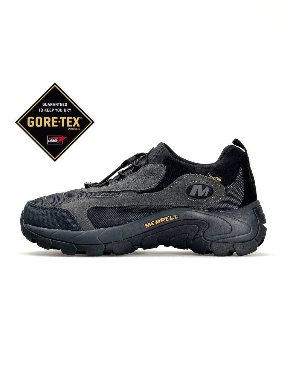Кроссовки Merrell MOC EVO 1TRL X GTX текстильные серые демисезонные модные с влагозащитой спортивная обувь