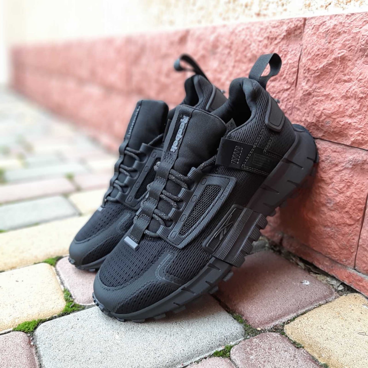 Кроссовки Reebok Zig Kinetica Edge мужские черные из сетки демисезонные удобные повседневные спортивная обувь