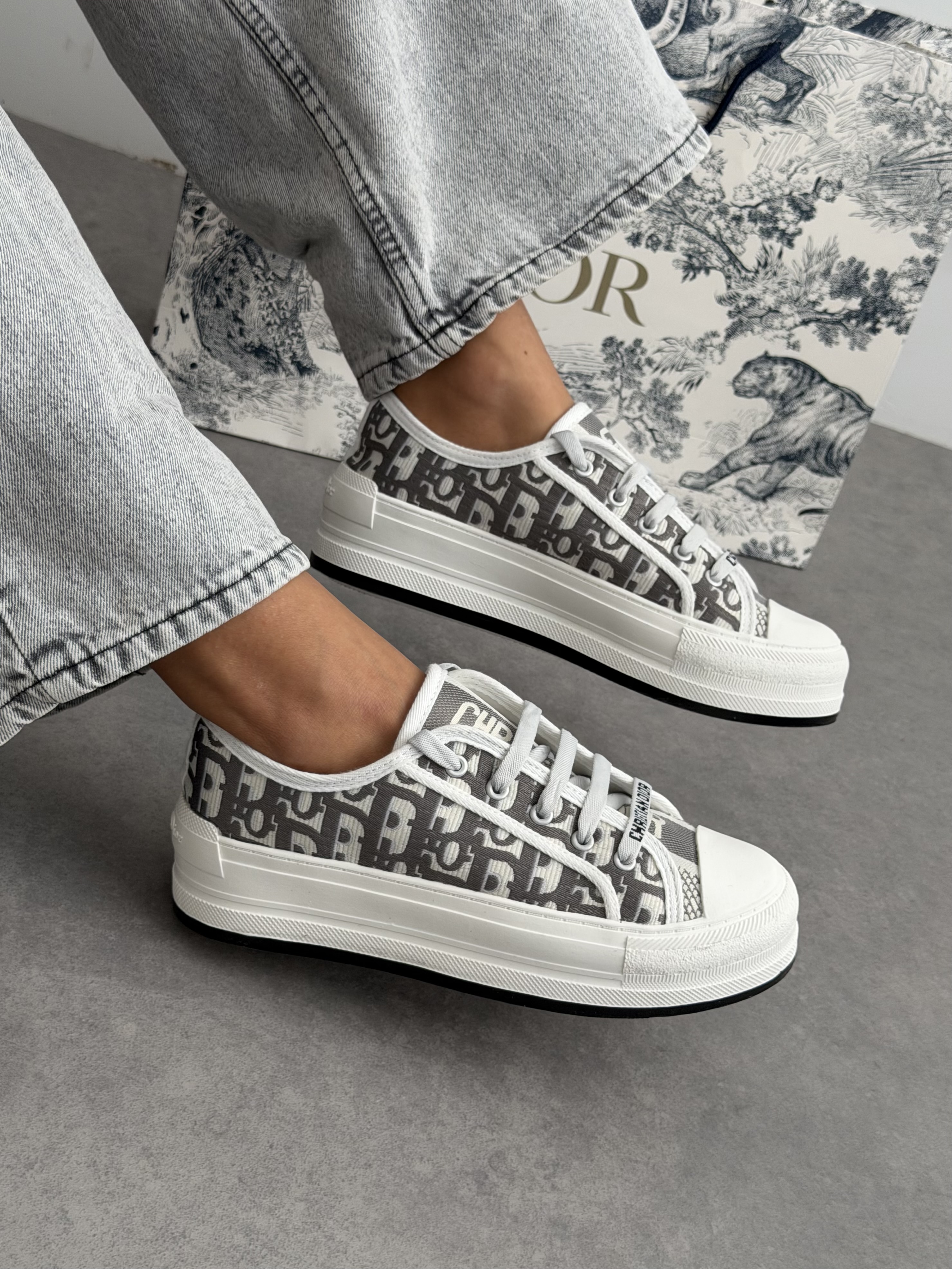 Dior B23 White Grey Platform Premium
