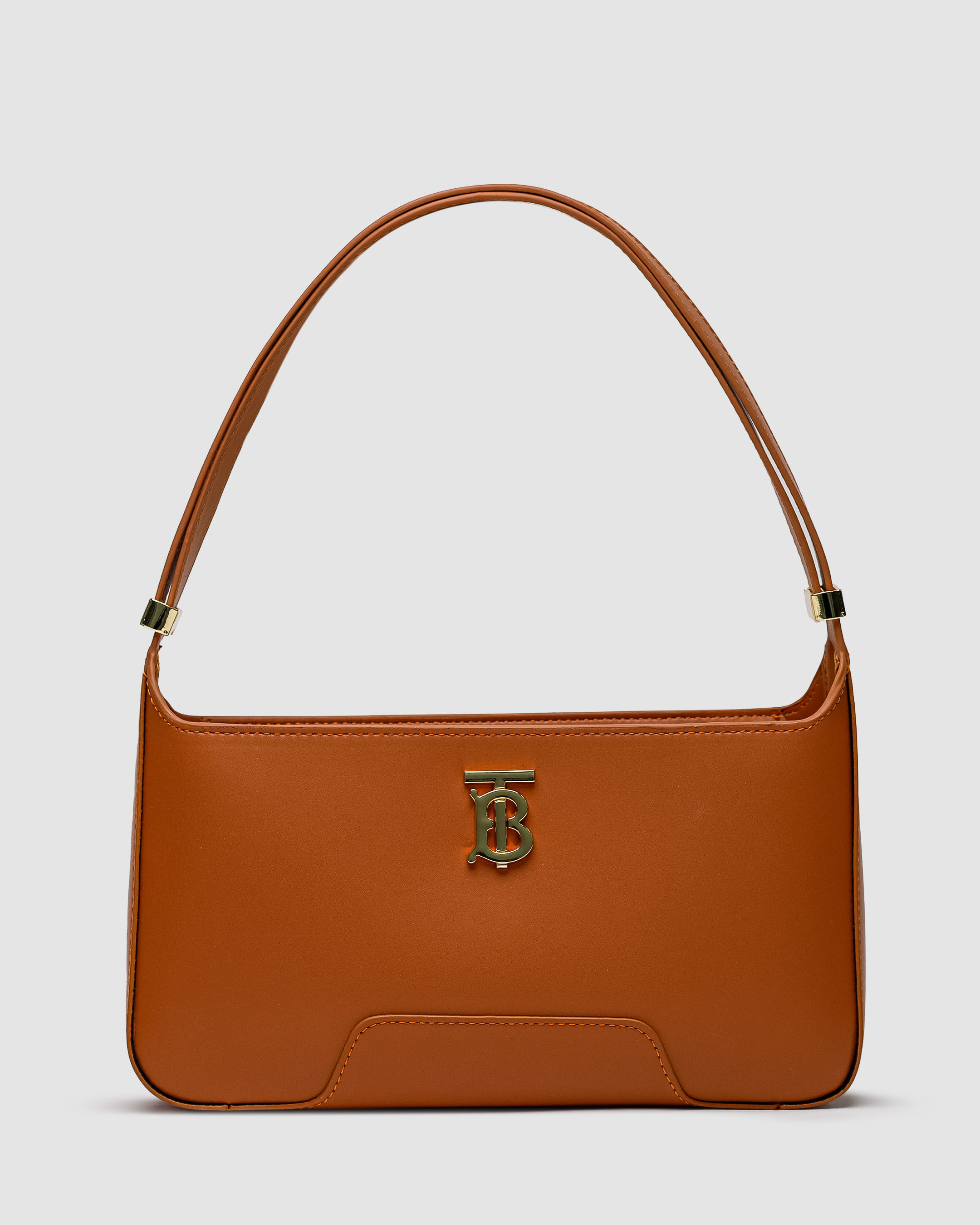 Burberry Leather TB Shoulder Bag "Brown"