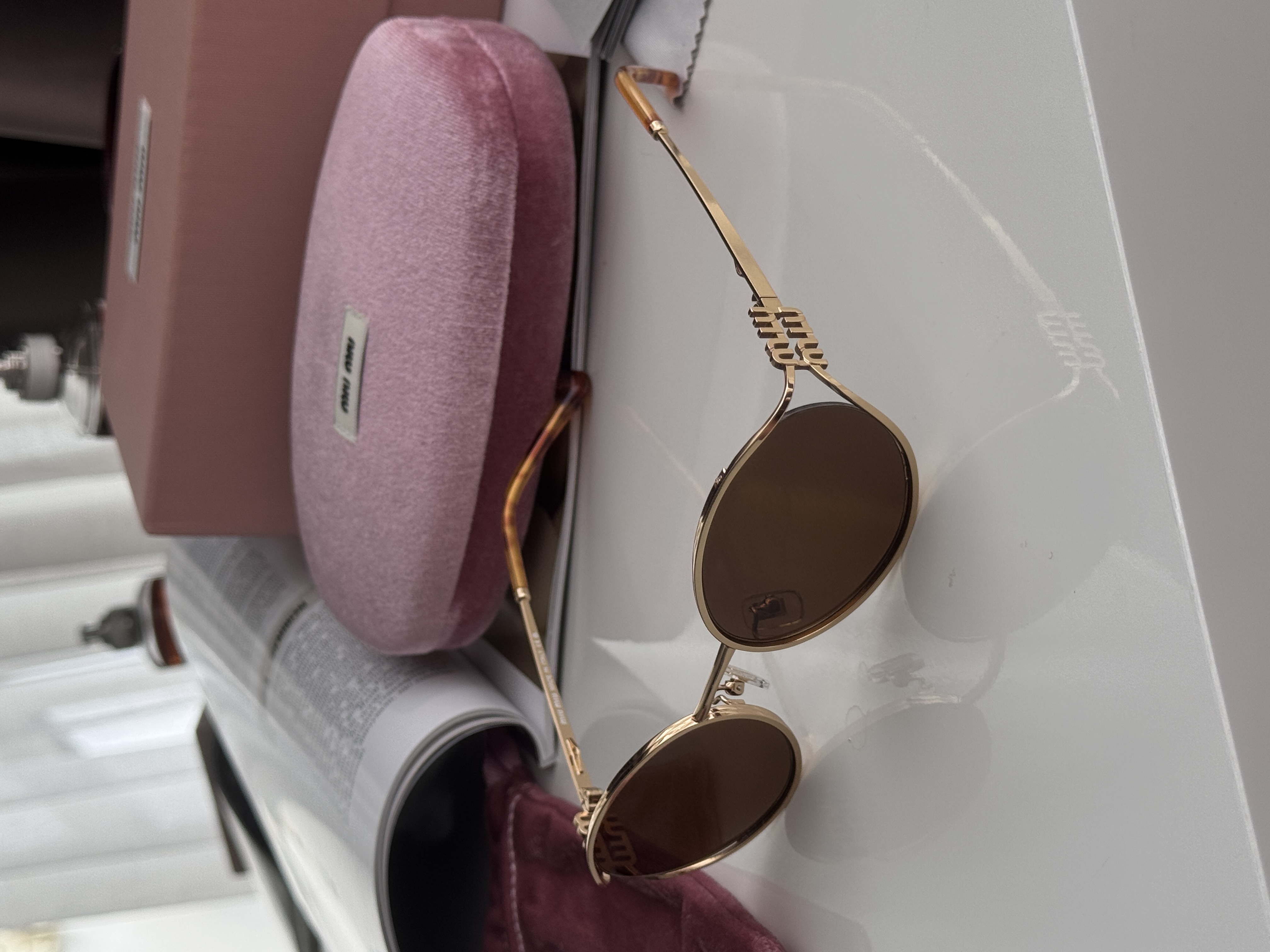 Miu Miu Brown/Gold SMU52Y FE09S 55/20/130
