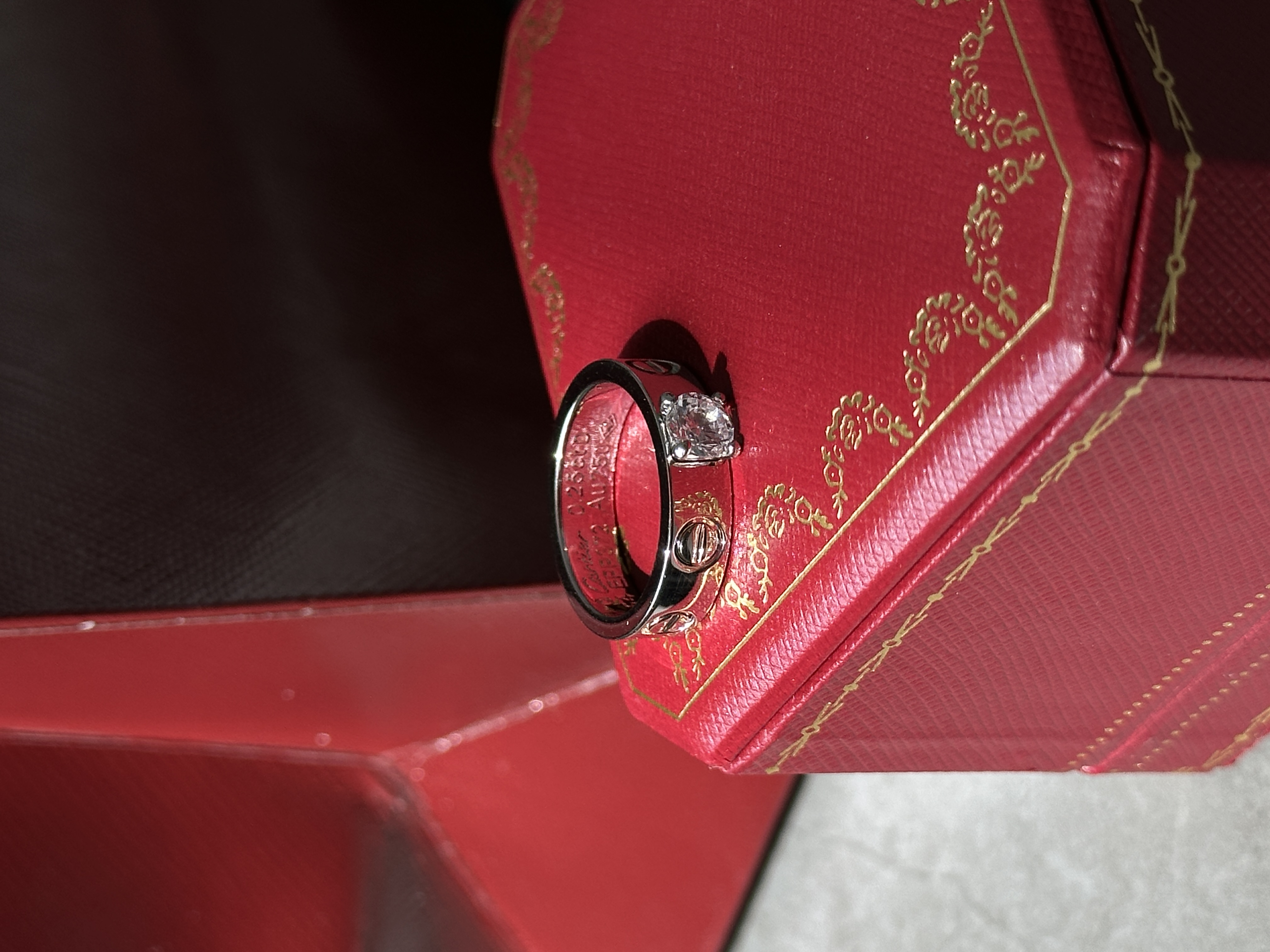 Cartier Love Diamond Ring 18K White Gold Classic