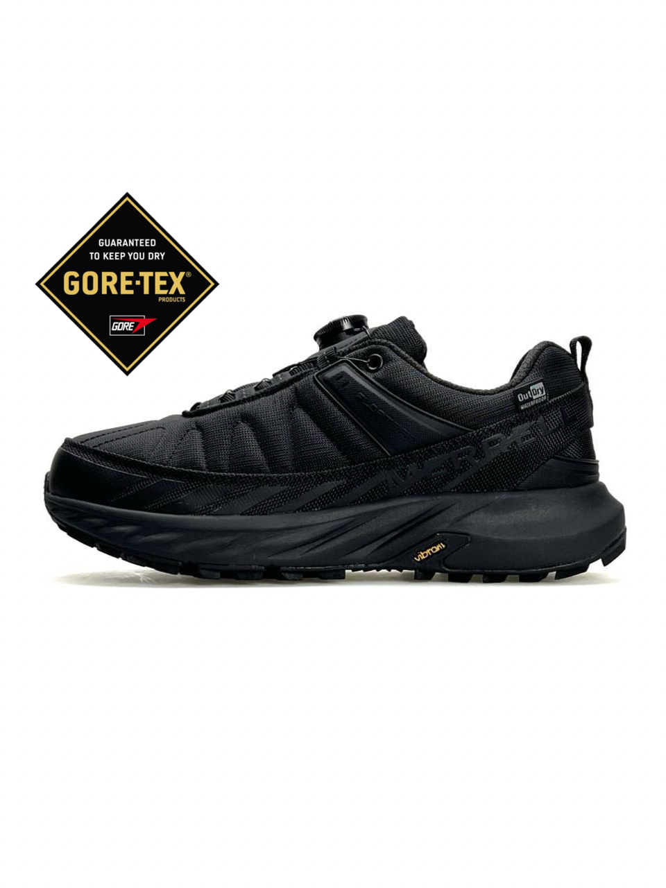 Кроссовки Merrell Float Pro BOA GTX текстильные черные демисезонные модные с влагозащитой спортивная обувь