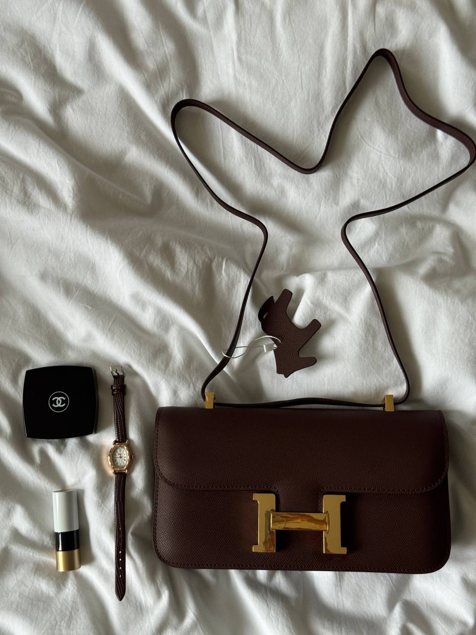 Hermès Constance 26 Chocolate/Gold