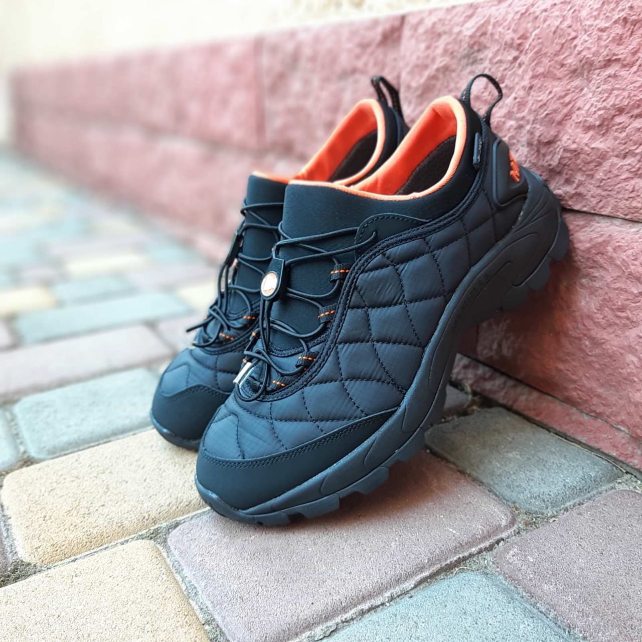 Кроссовки Merrell ICE CUP MOC Черные с помаранчевим текстильные зимние модные повседневные спортивная обувь