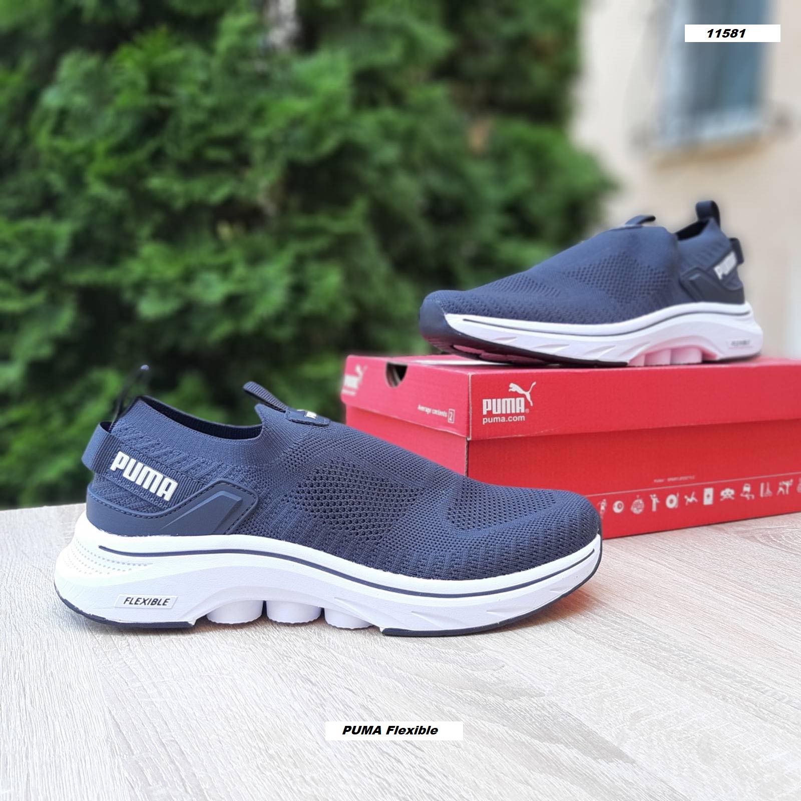Puma Flexible тапкі мокасіни сліпони темно серые для путешествий шлепки сланцы