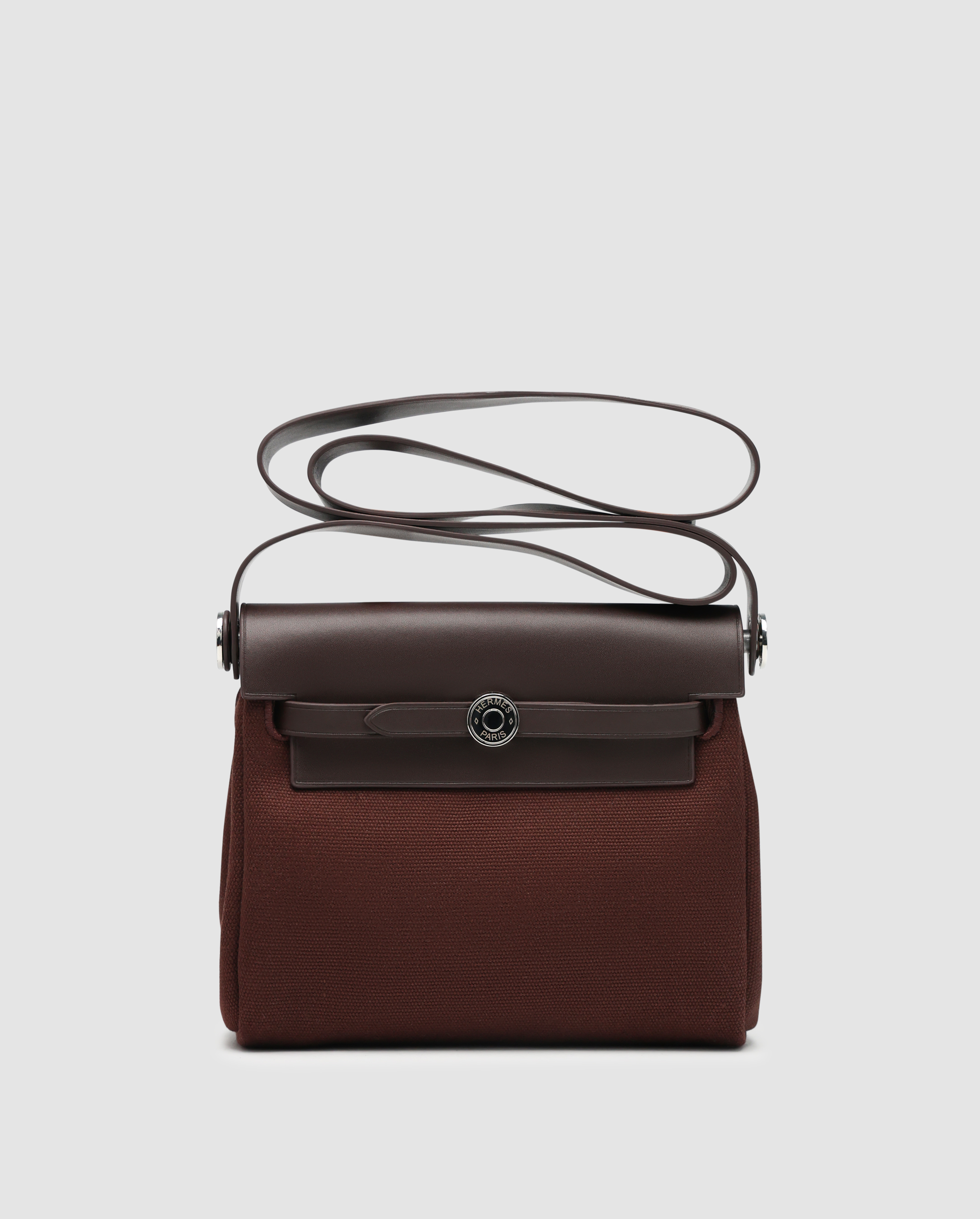 Hermes Herbag Zip 20 Bag Dark Brown