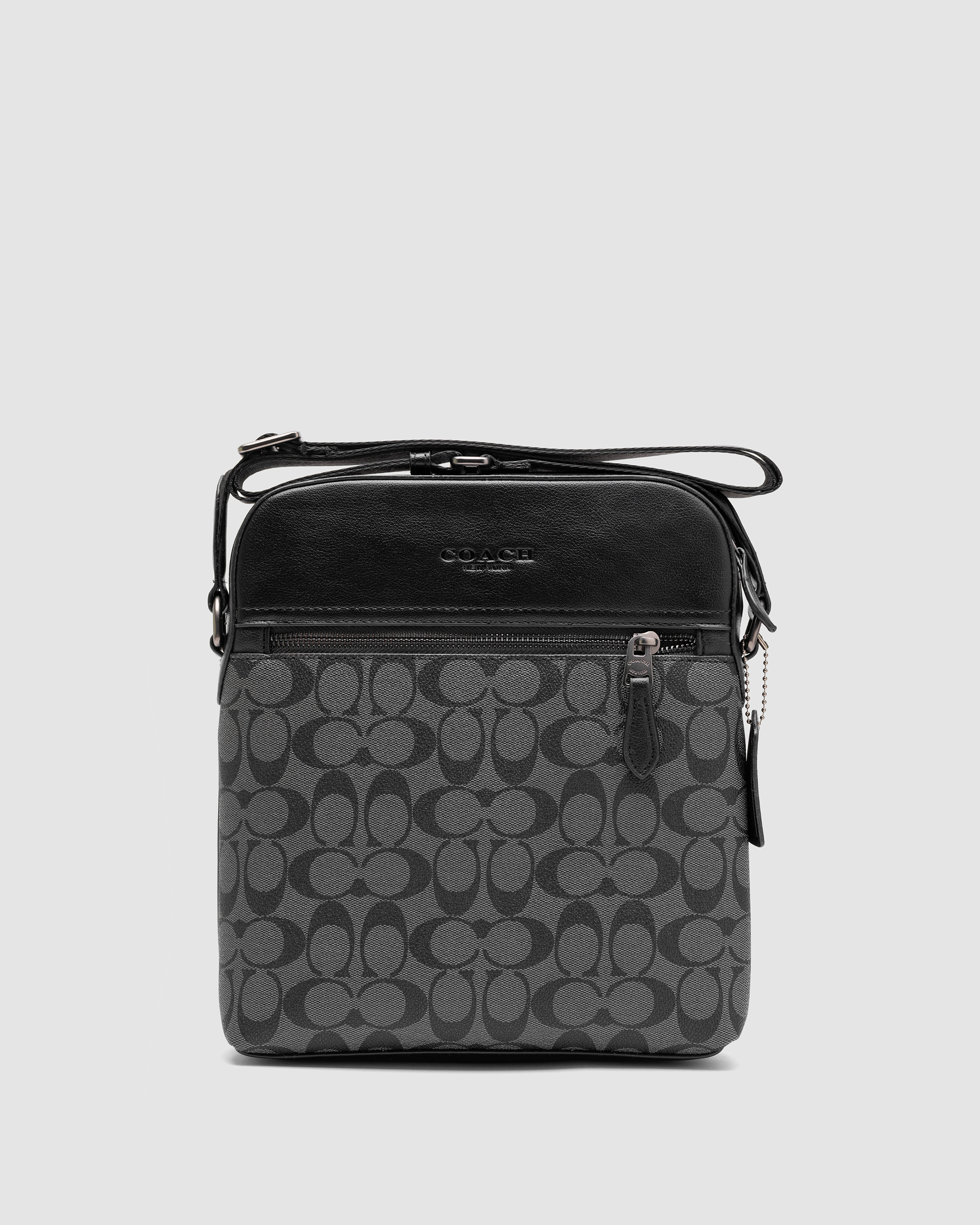 Coach Houston Flight Bag In Signature Canvas Grey