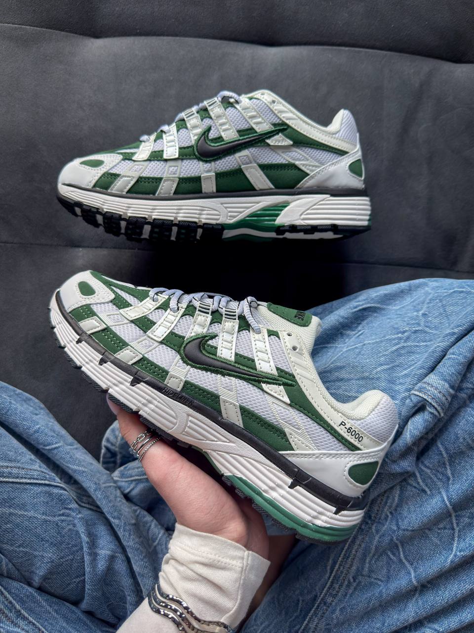 Nike P-6000 White/Green/Black