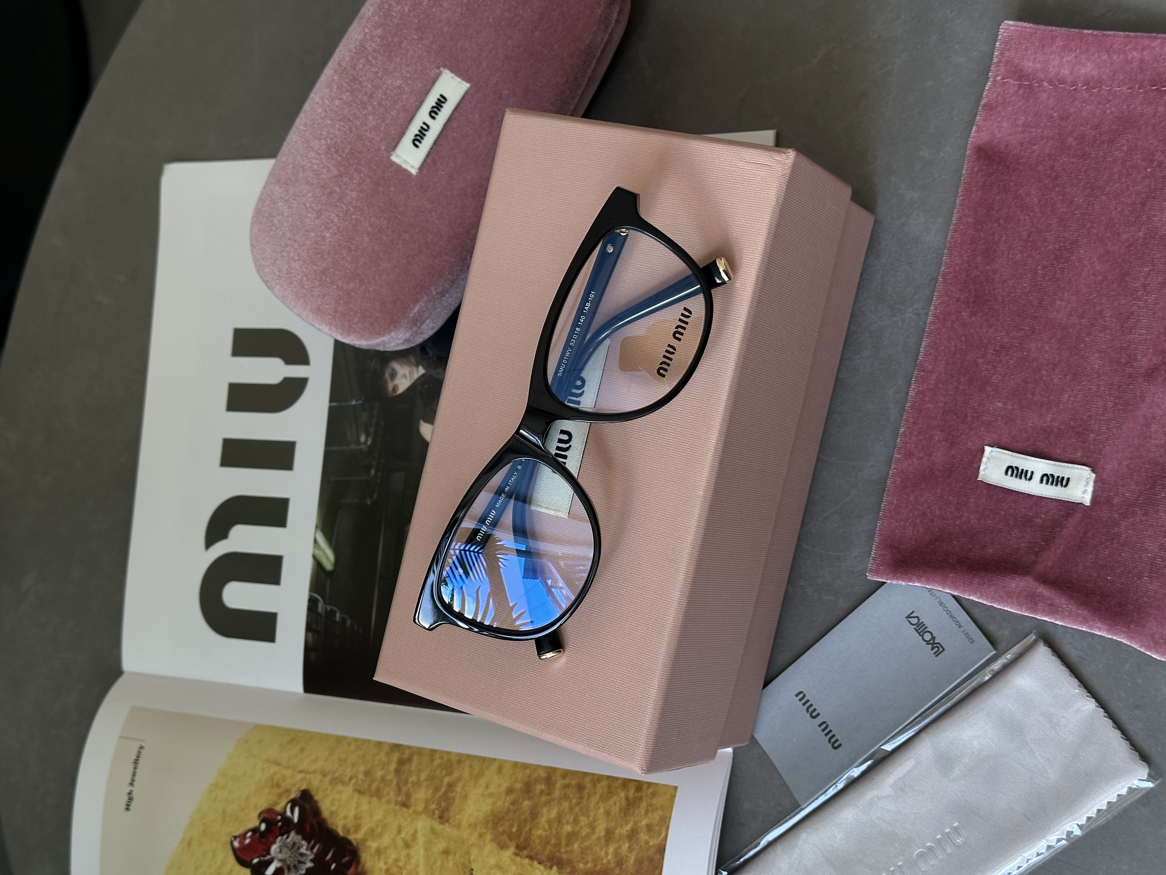 Miu Miu Clear/Black SMU 01WV 1AB-101 53/18/140