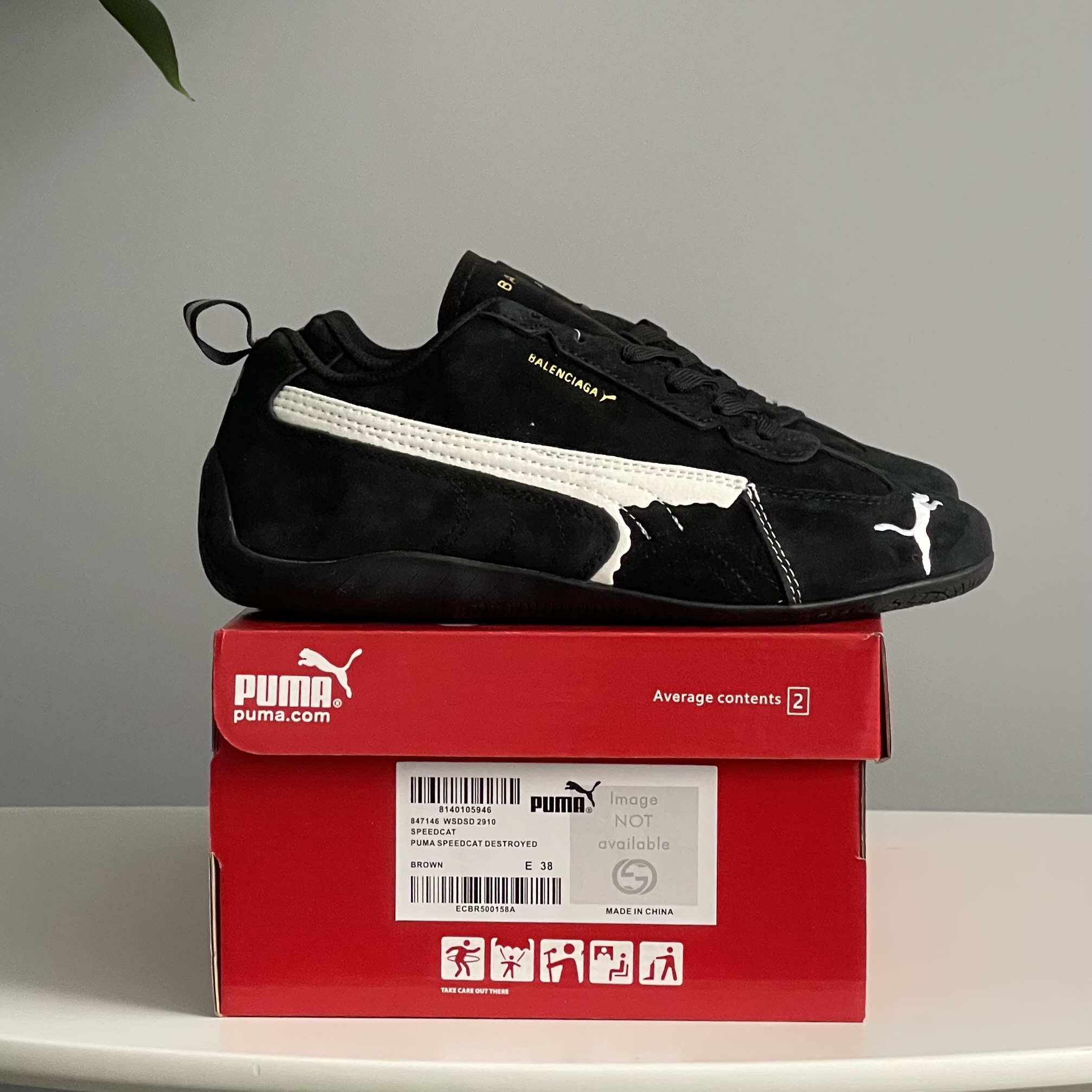 Puma Speedcat Suede Balenciaga Black White