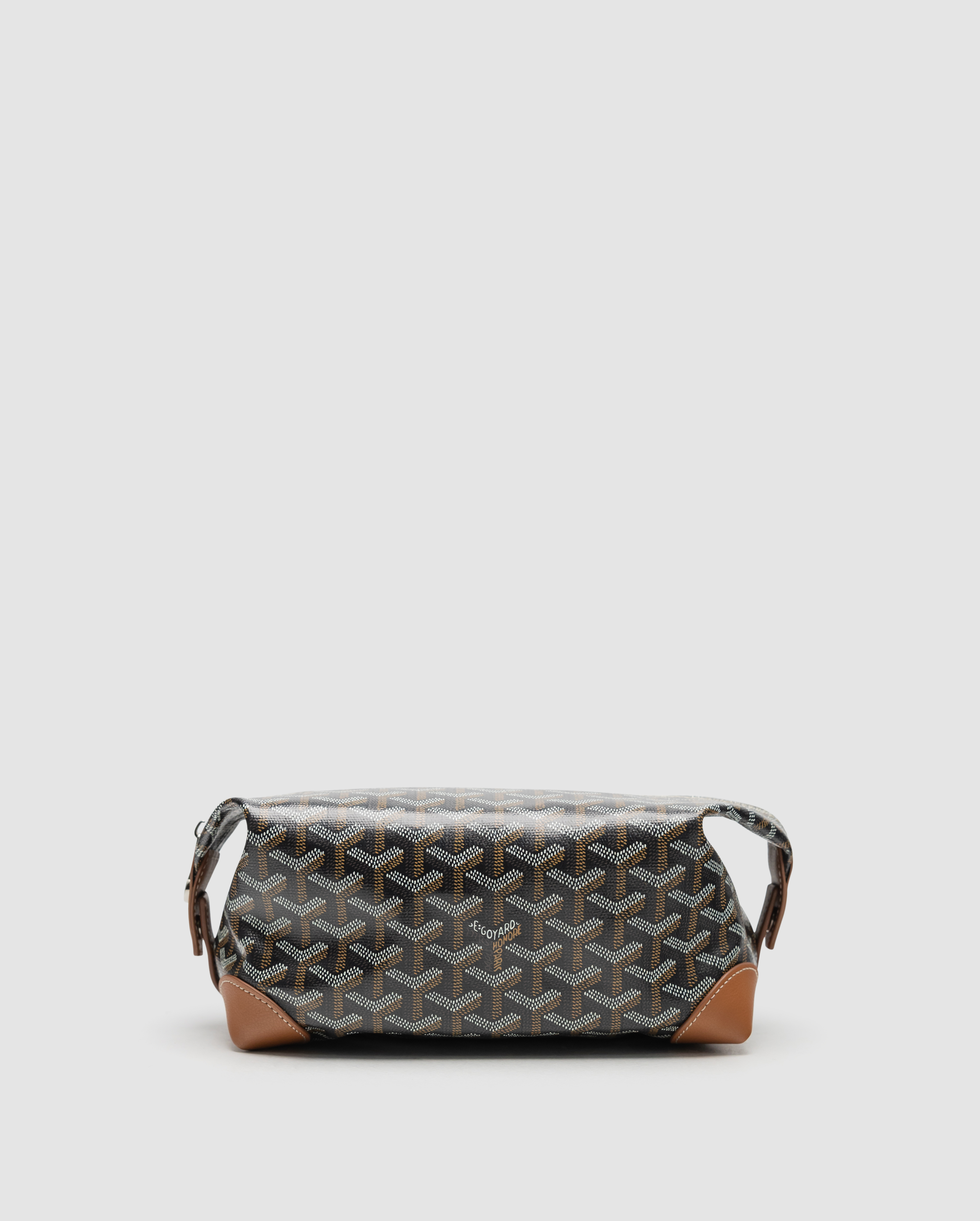 Goyard Boeing 25 Toilet Bag Black/Tan in Goyardine Canvas