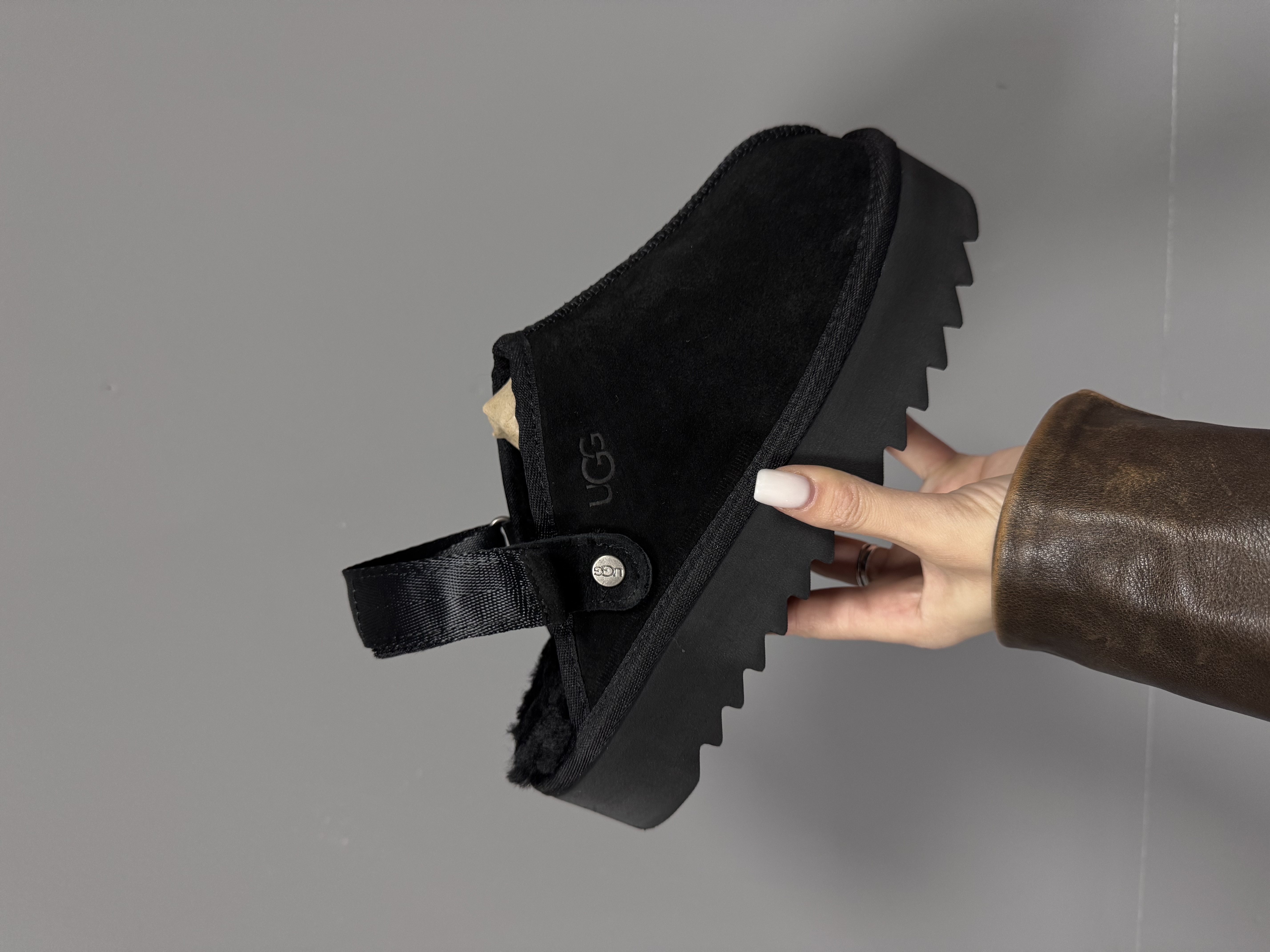 UGG LANAH CLOG PLATFORM BLACK premium