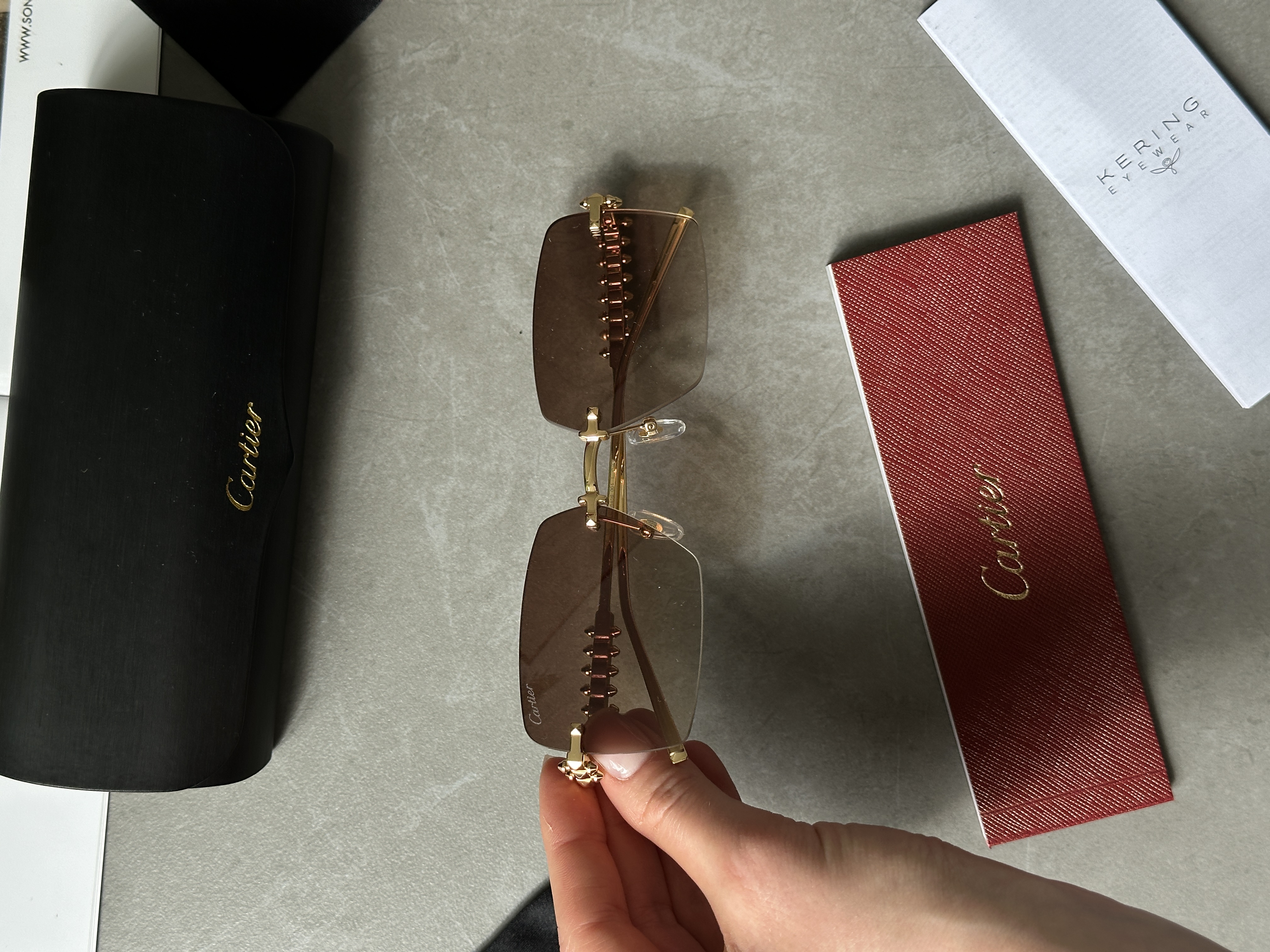 Cartier Clash Brown/Gold CT0545S 001 L 58/17/140