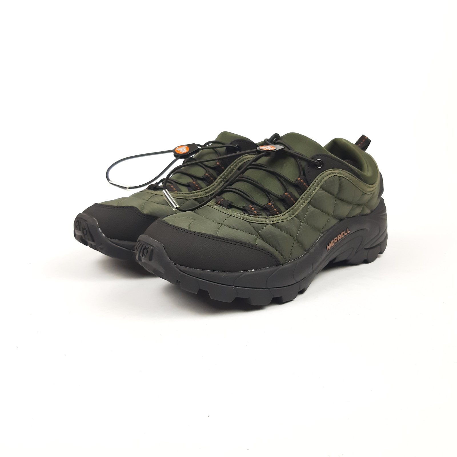 Кроссовки Merrell ICE CUP MOC резиновые цвета хаки зимние модные повседневные на шнуровке спортивная обувь