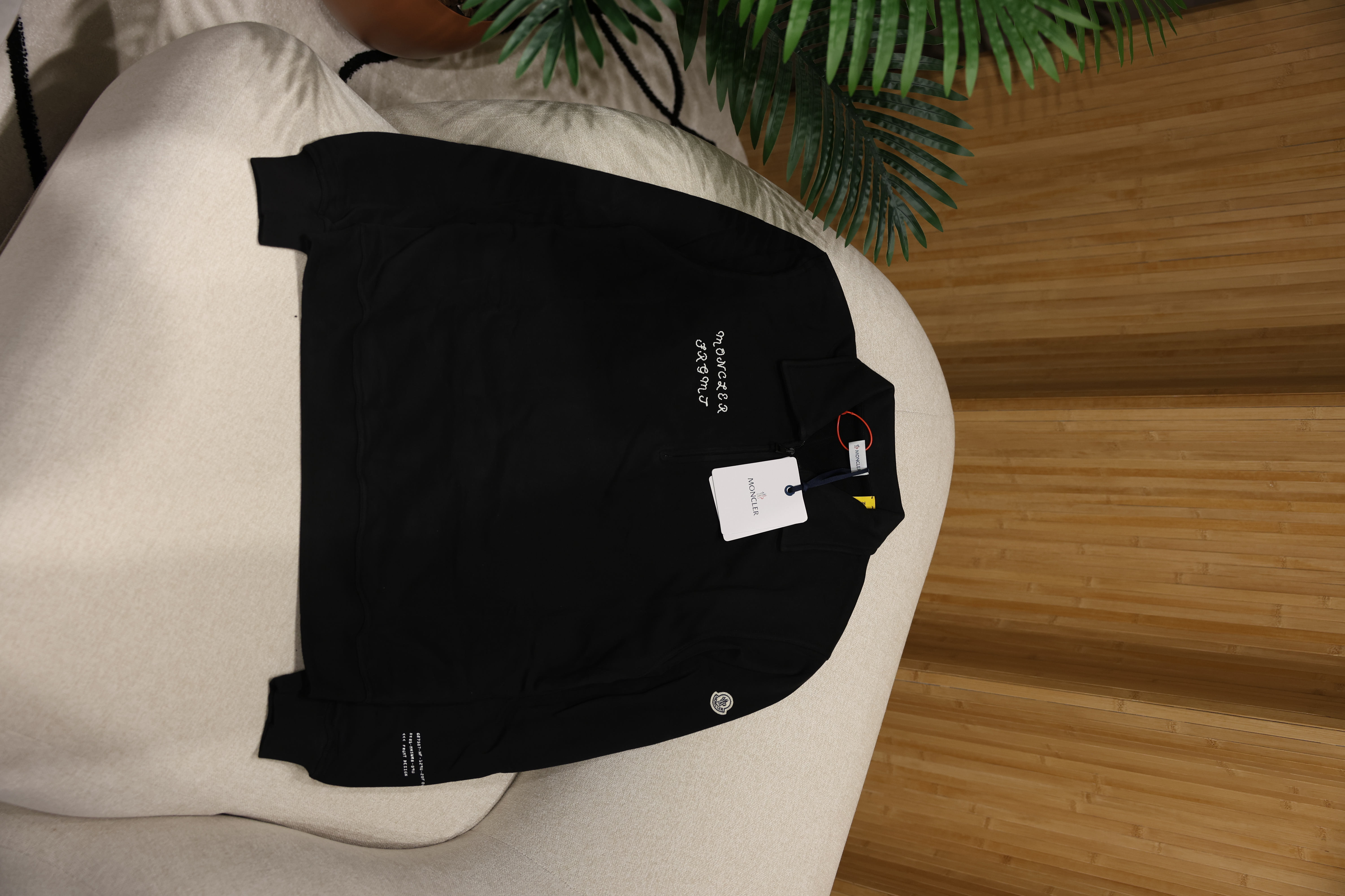 Moncler x FRGMT Hiroshi Fujiwara Cotton Zip-Up Sweatshirt Black