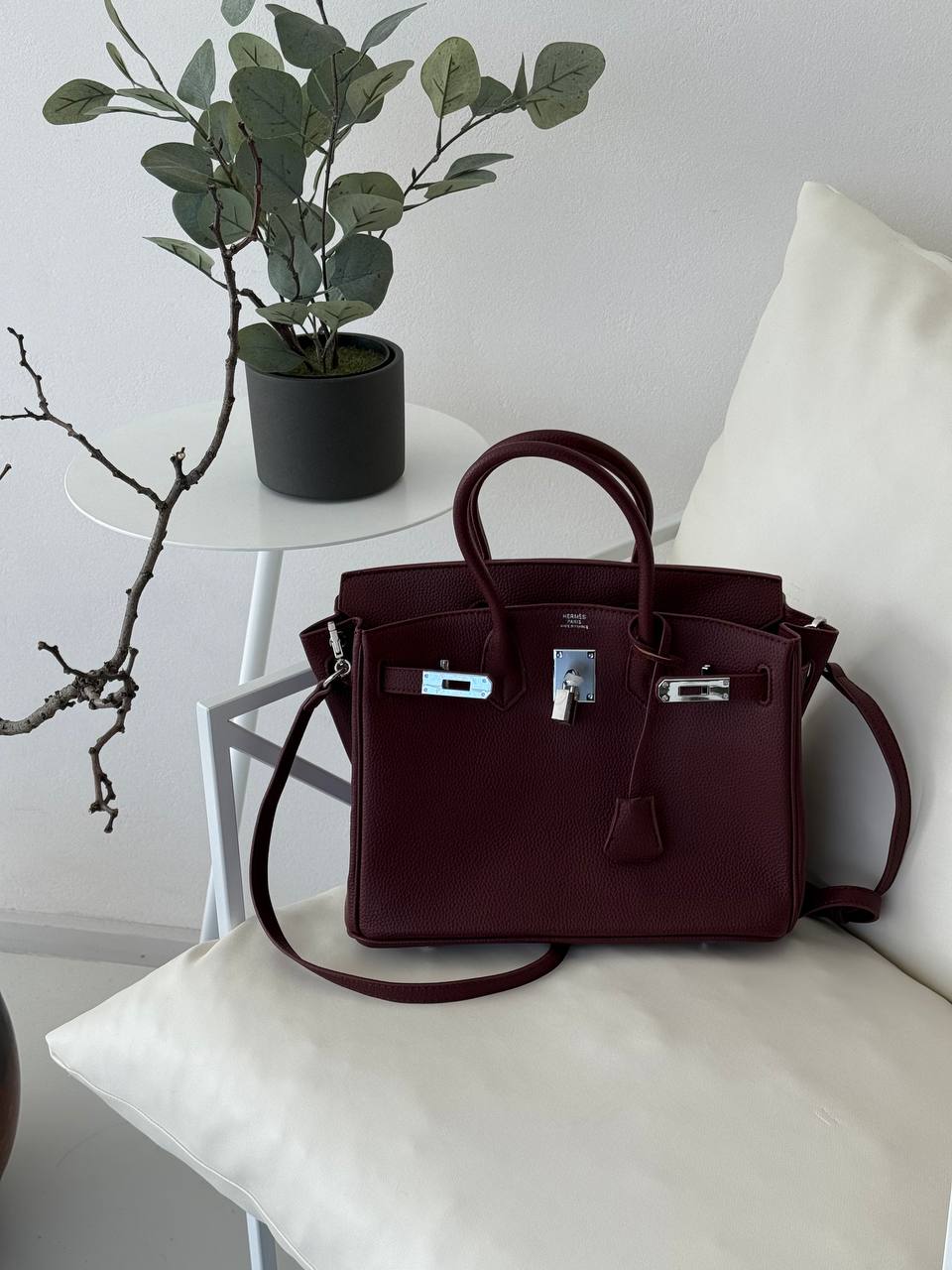 Hermès Birkin 30 Burgundy (Магнітна коробка)