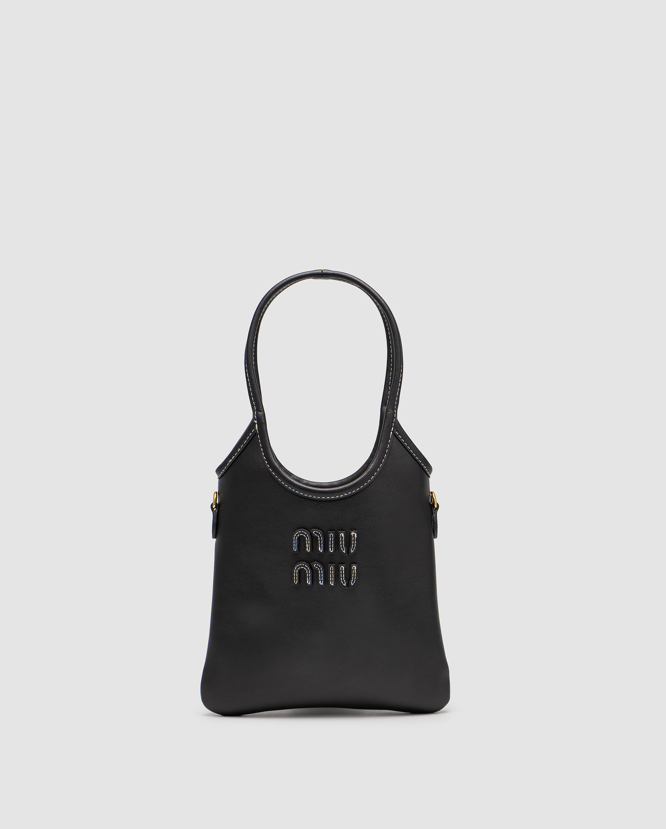 Miu Miu Ivy Leather Mini Bag Black