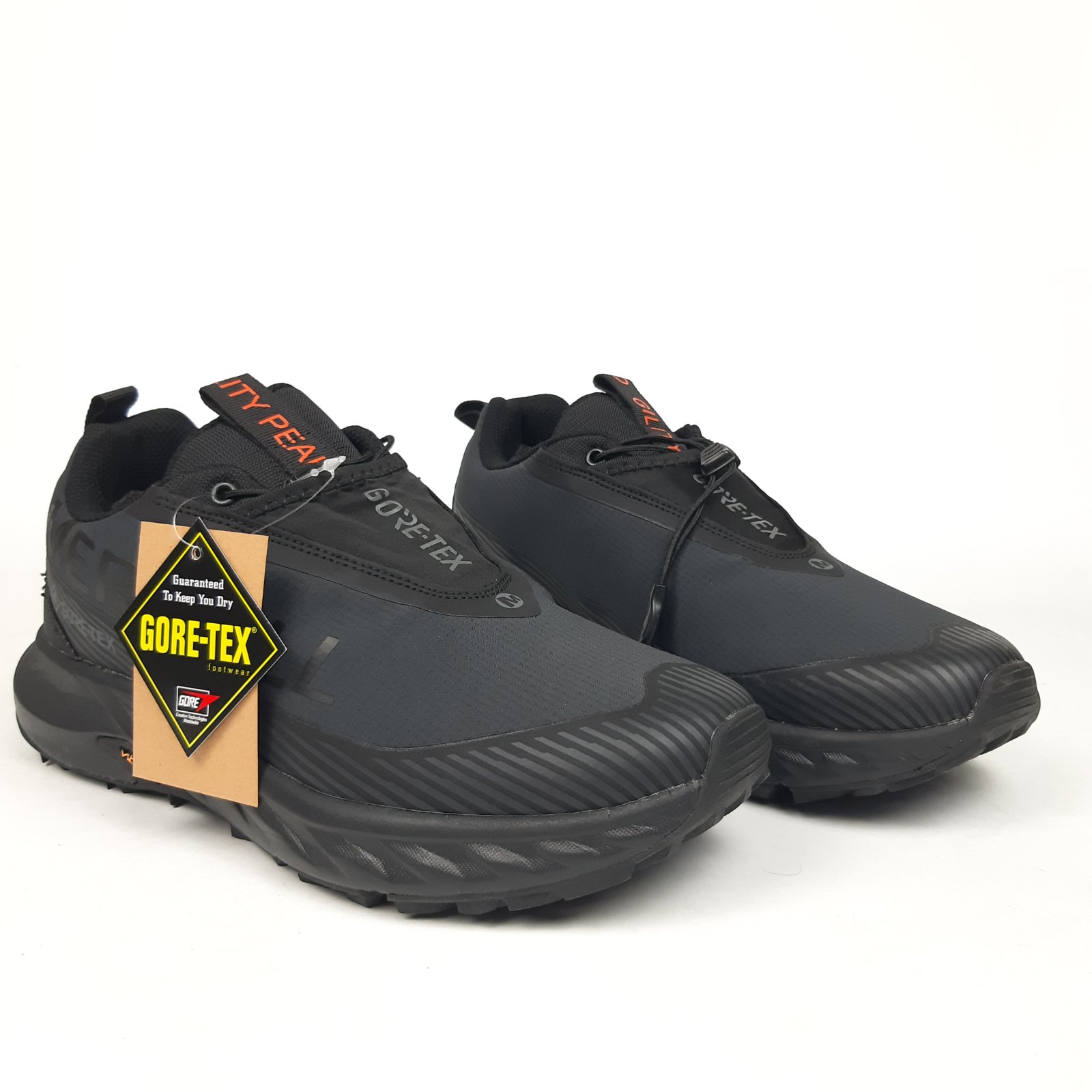 Кроссовки Merrell Agility Peak 5 Gtx GORE-TEX темно серые с помаранчевим зимние с влагозащитой повседневные
