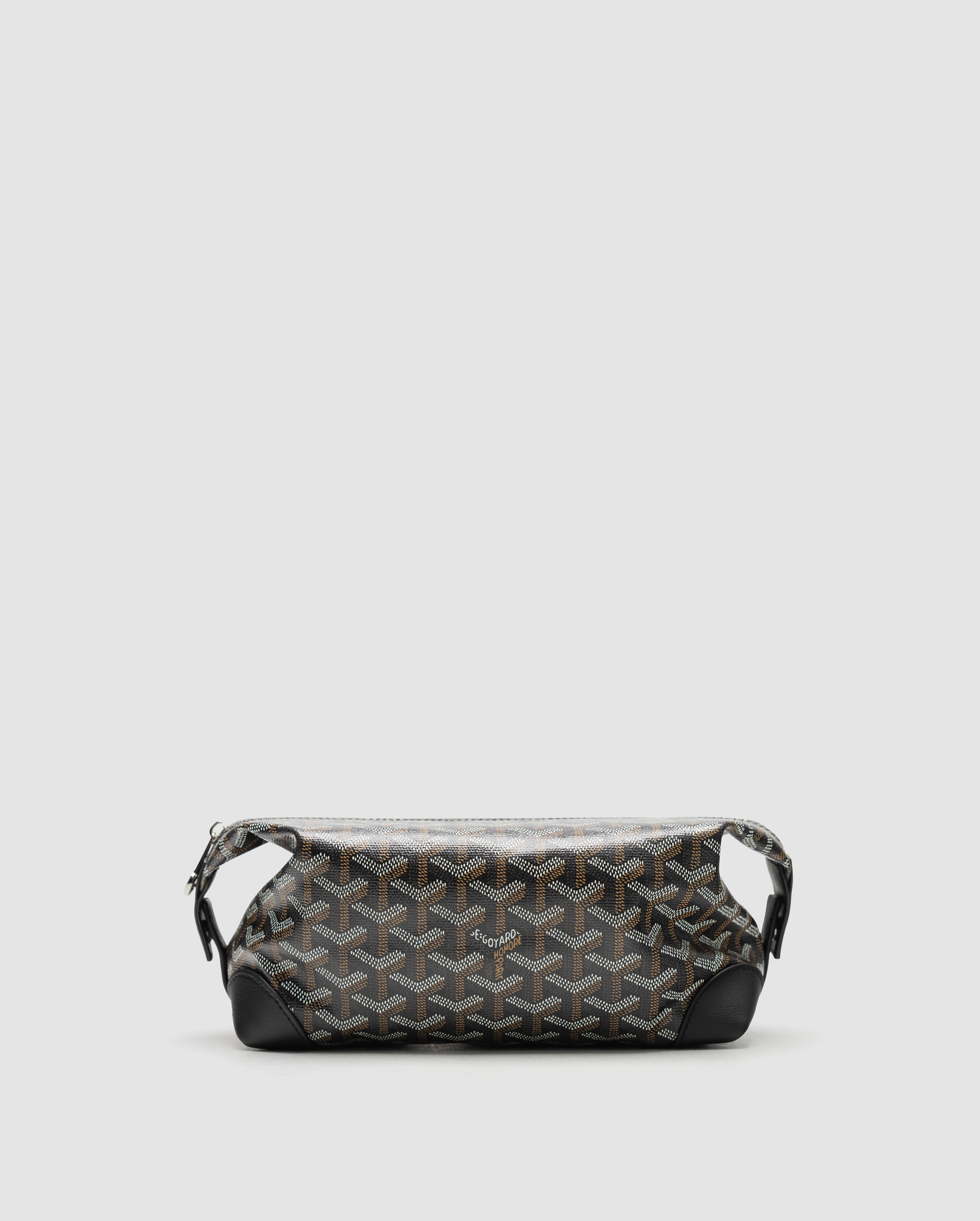 Goyard Boeing 25 Toilet Bag Black in Goyardine Canvas