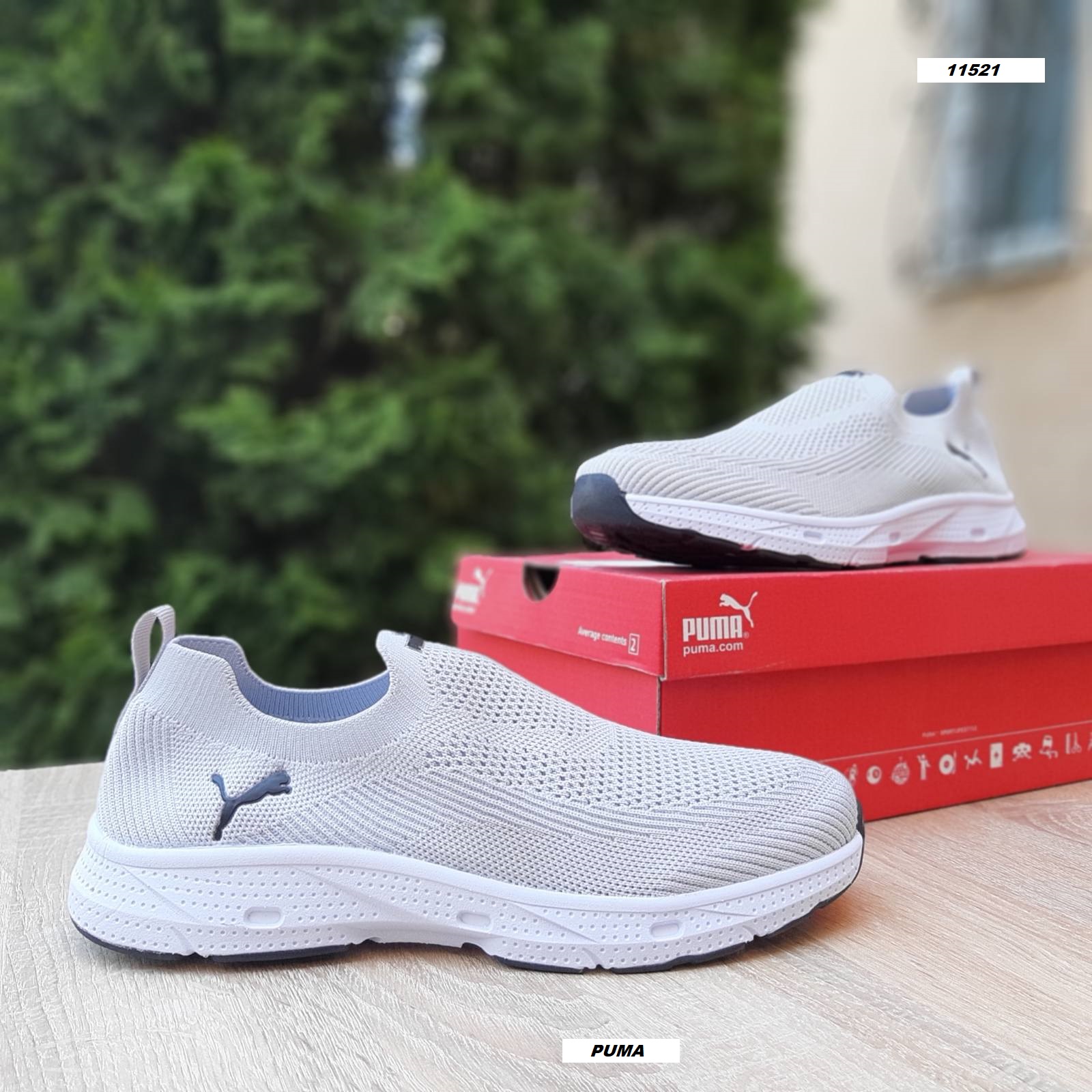Puma тапкі мокасіни сліпони светло серые для мужчин шлепки сланцы