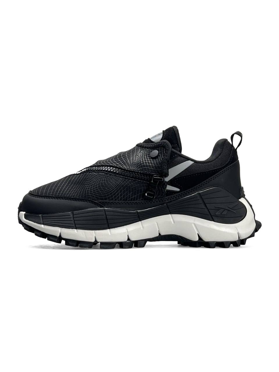 Кроссовки Reebok Zig Kinetica 2.5 Edge x Spyder текстильные черные с белым демисезонные повседневные