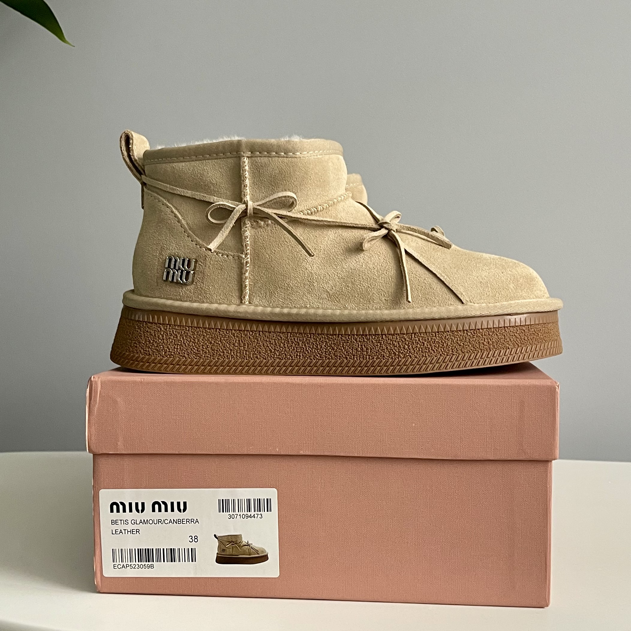 MIU MIU Winter Boot Sand