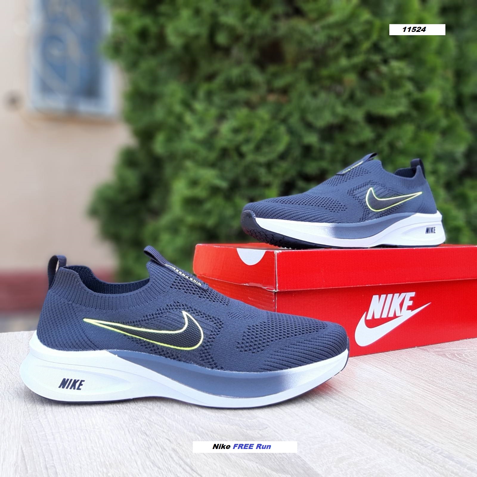 Nike FREE Run тапкі мокасіни сліпони темно серые для путешествий шлепки сланцы