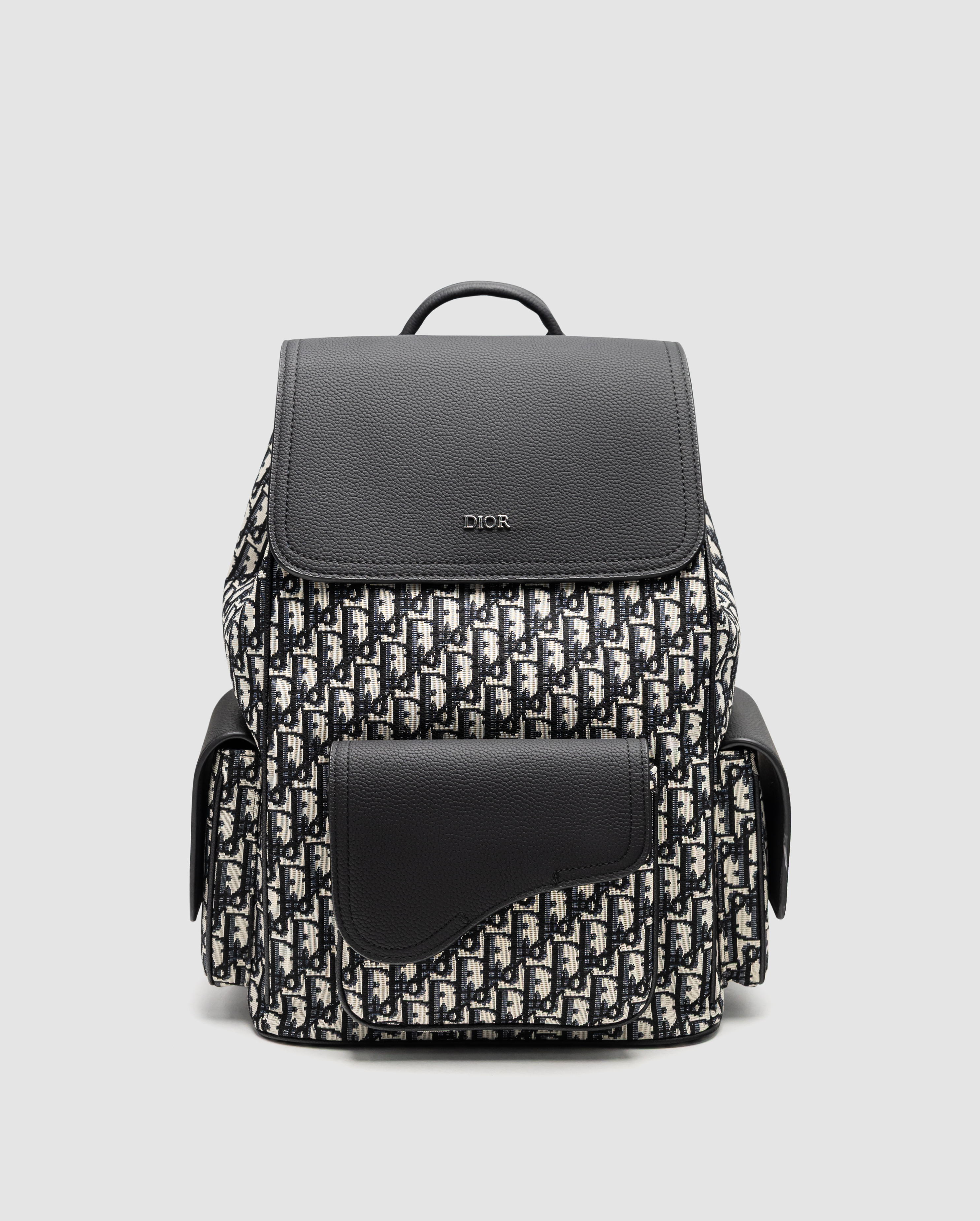 Dior Saddle Oblique Jacquard Backpack in Canvas