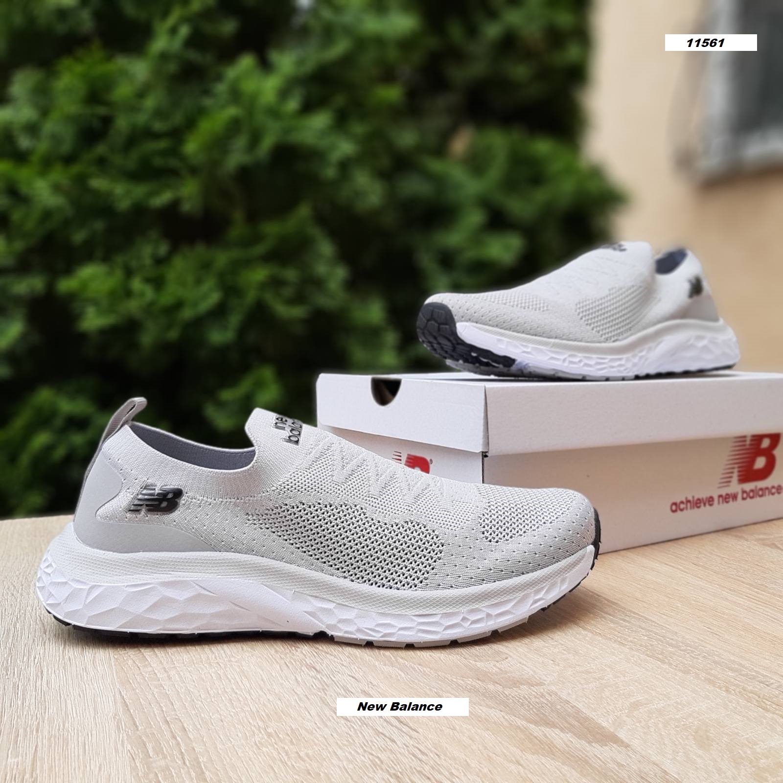 New Balance тапкі мокасіни сліпони светло серые для ходьбы шлепки сланцы