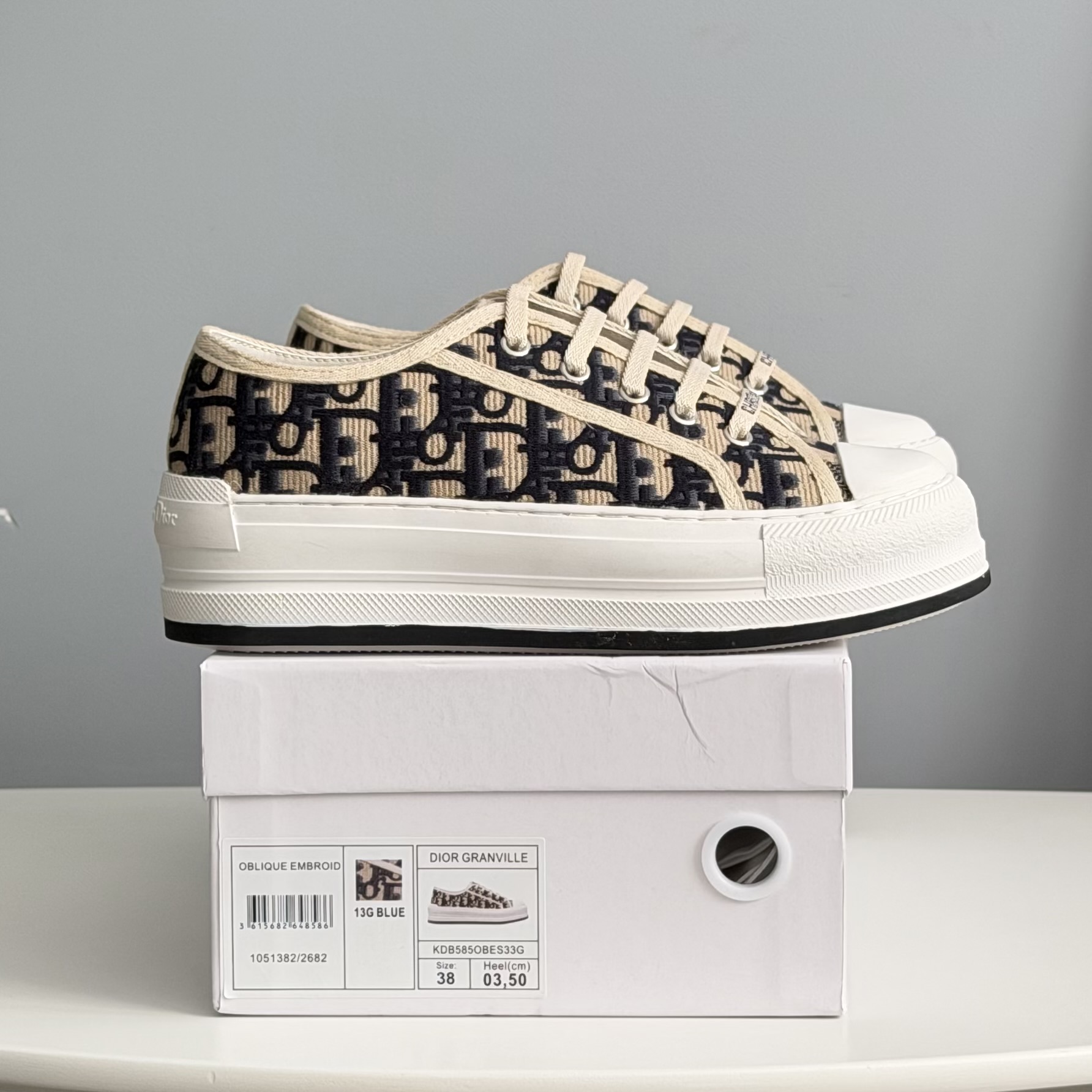 Dior B23 Platform Beige Blue